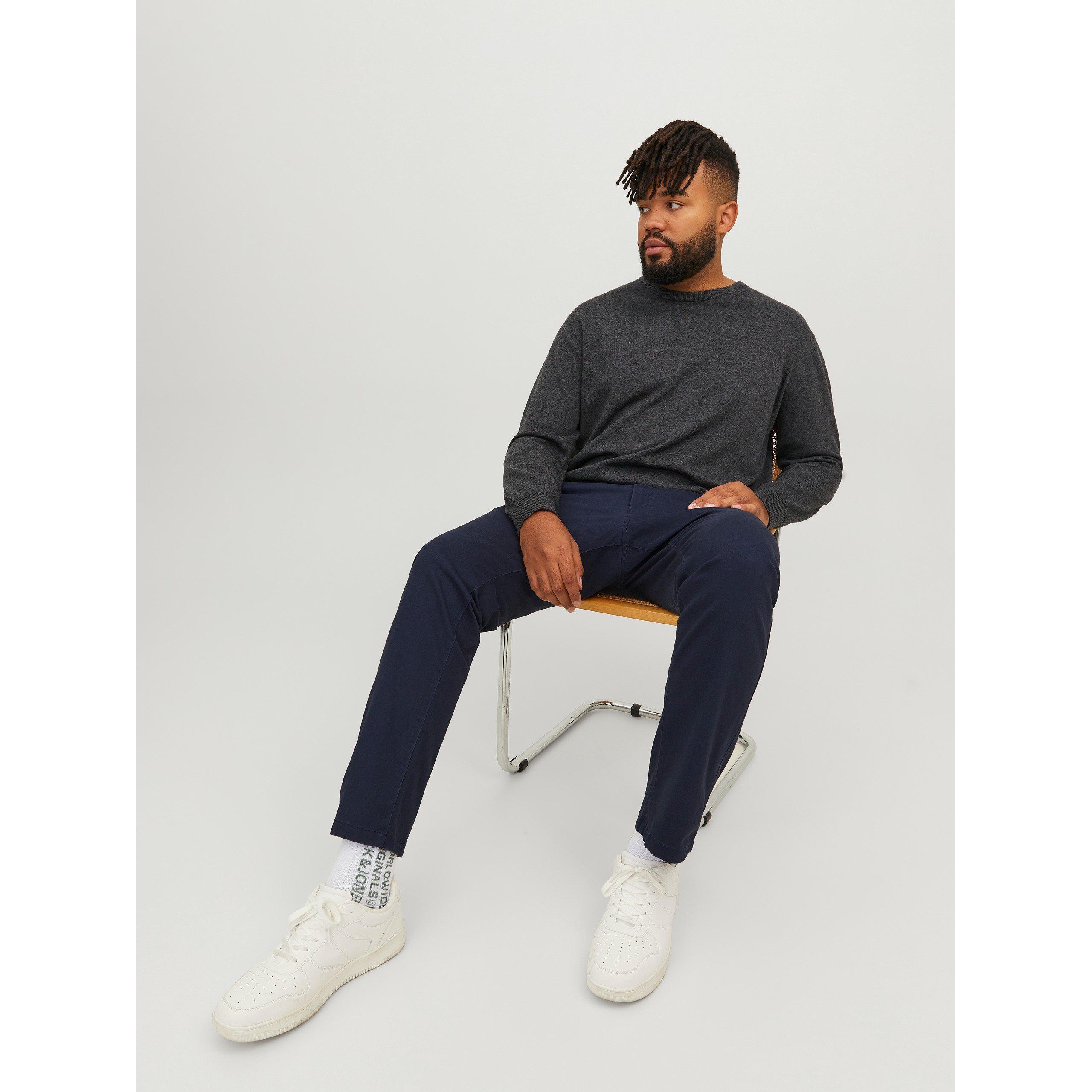 Navy Blazer - Jack and Jones - Dave Chino Trouser Mens Plus Size - 5