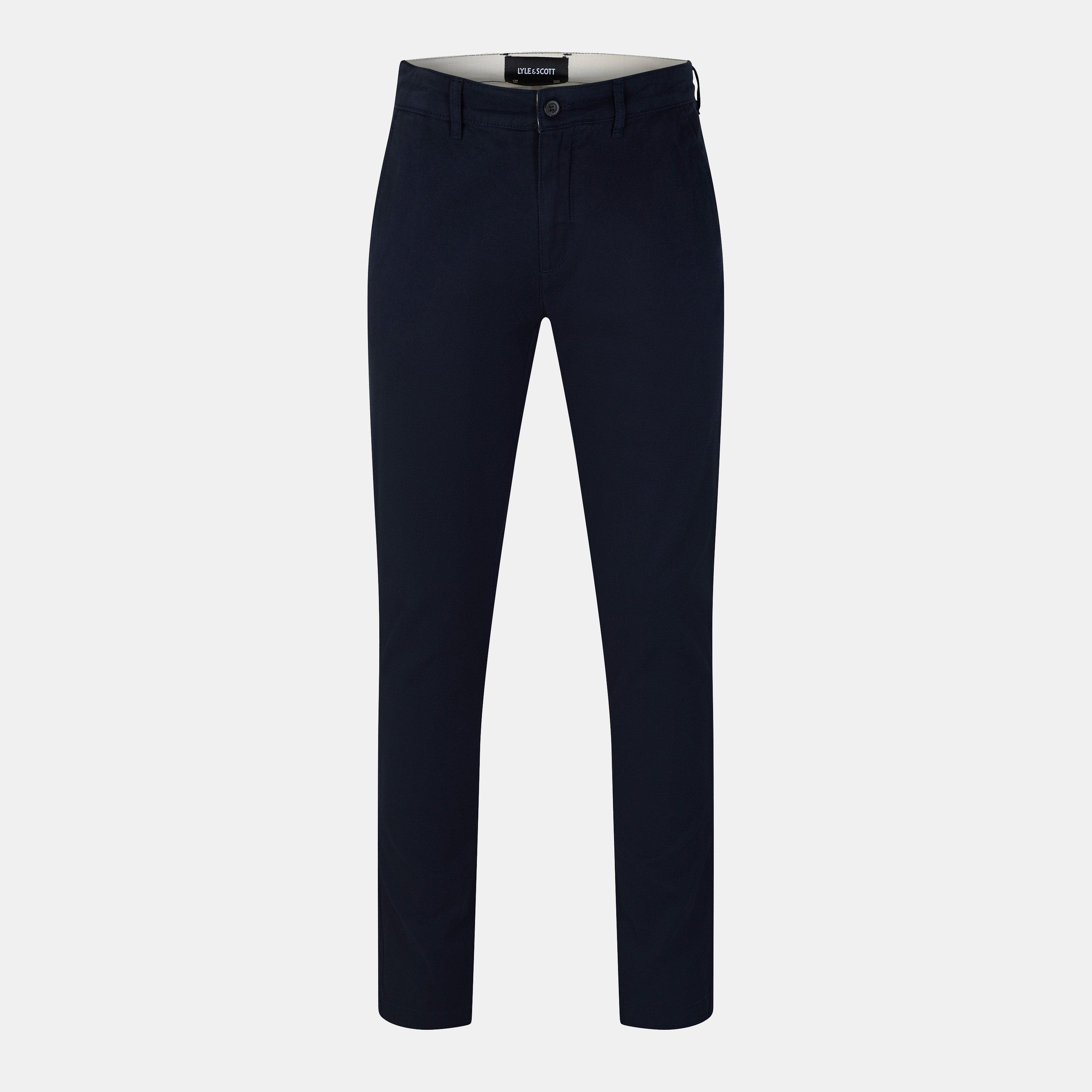 Dark Navy - Lyle and Scott - Men's Skinny Mid-Rise Chinos - 1