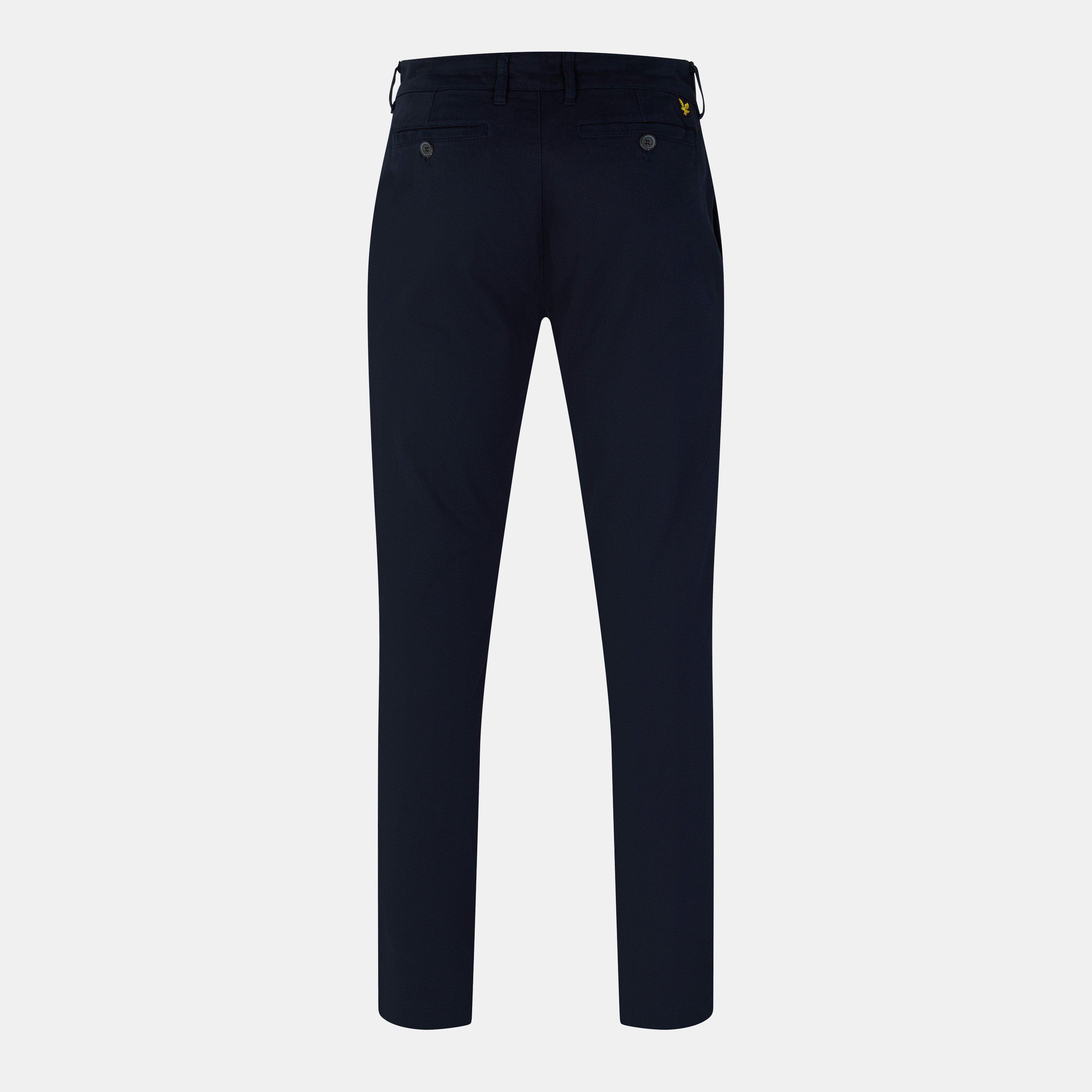 Dark Navy - Lyle and Scott - Men's Skinny Mid-Rise Chinos - 2
