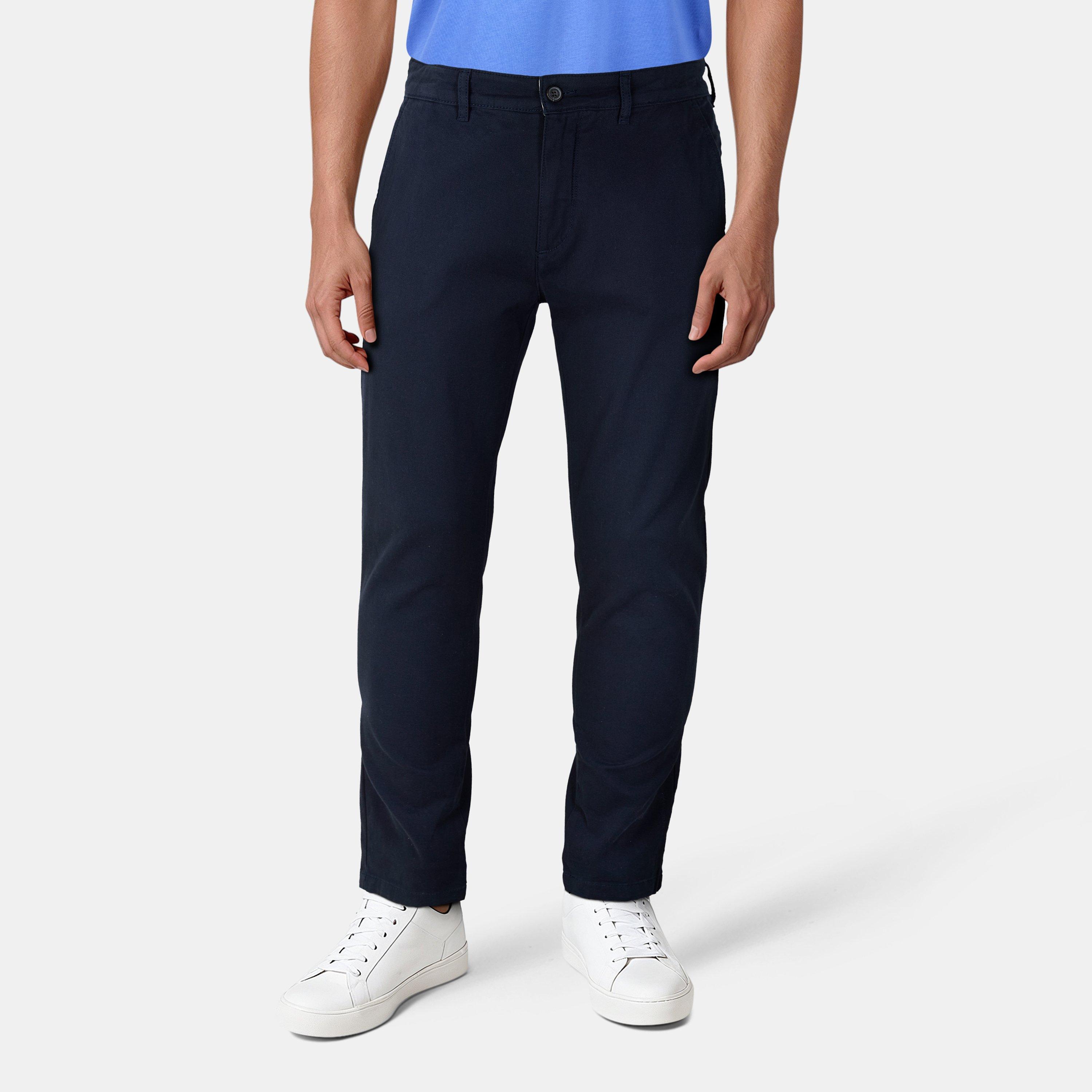 Dark Navy - Lyle and Scott - Men's Skinny Mid-Rise Chinos - 3
