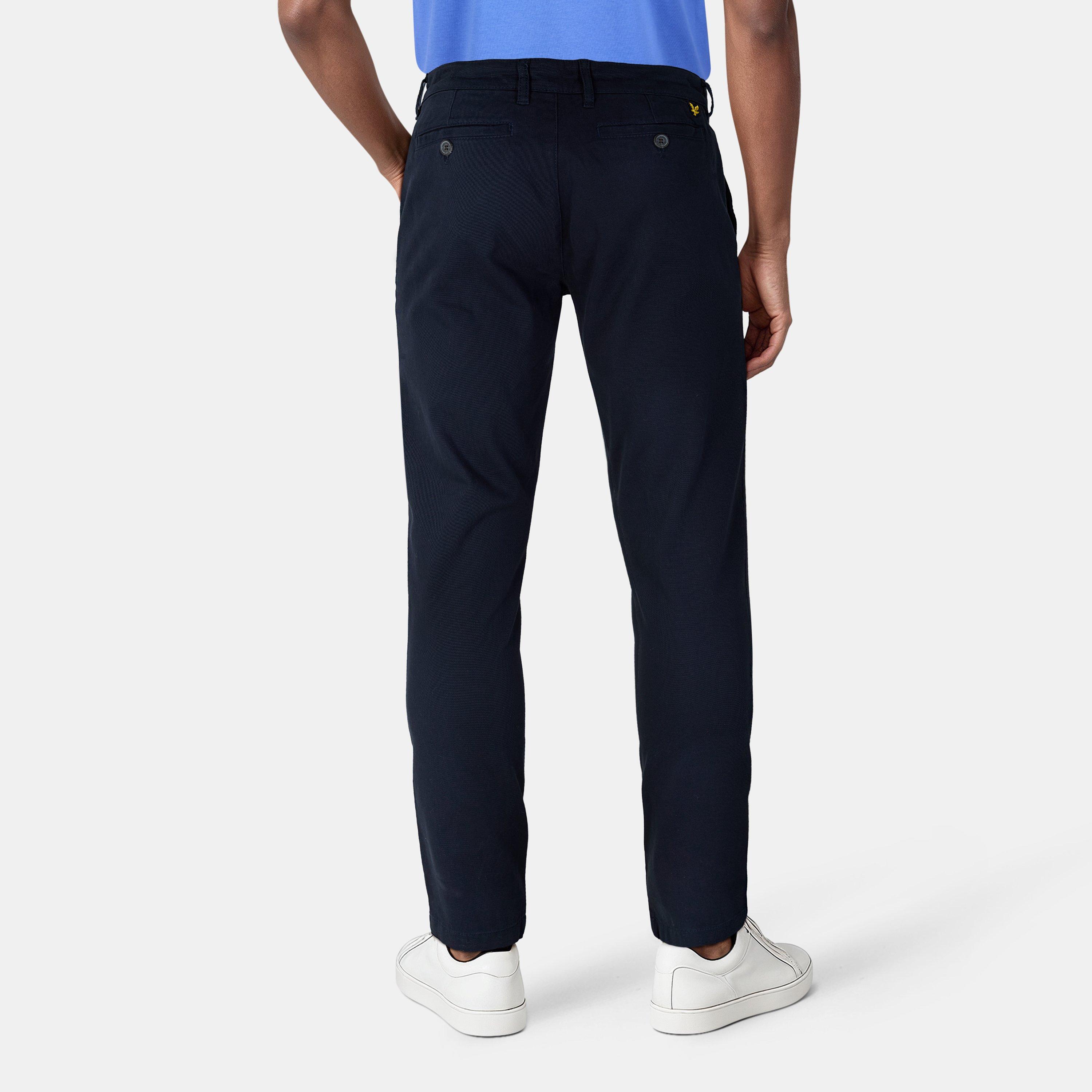 Dark Navy - Lyle and Scott - Men's Skinny Mid-Rise Chinos - 4