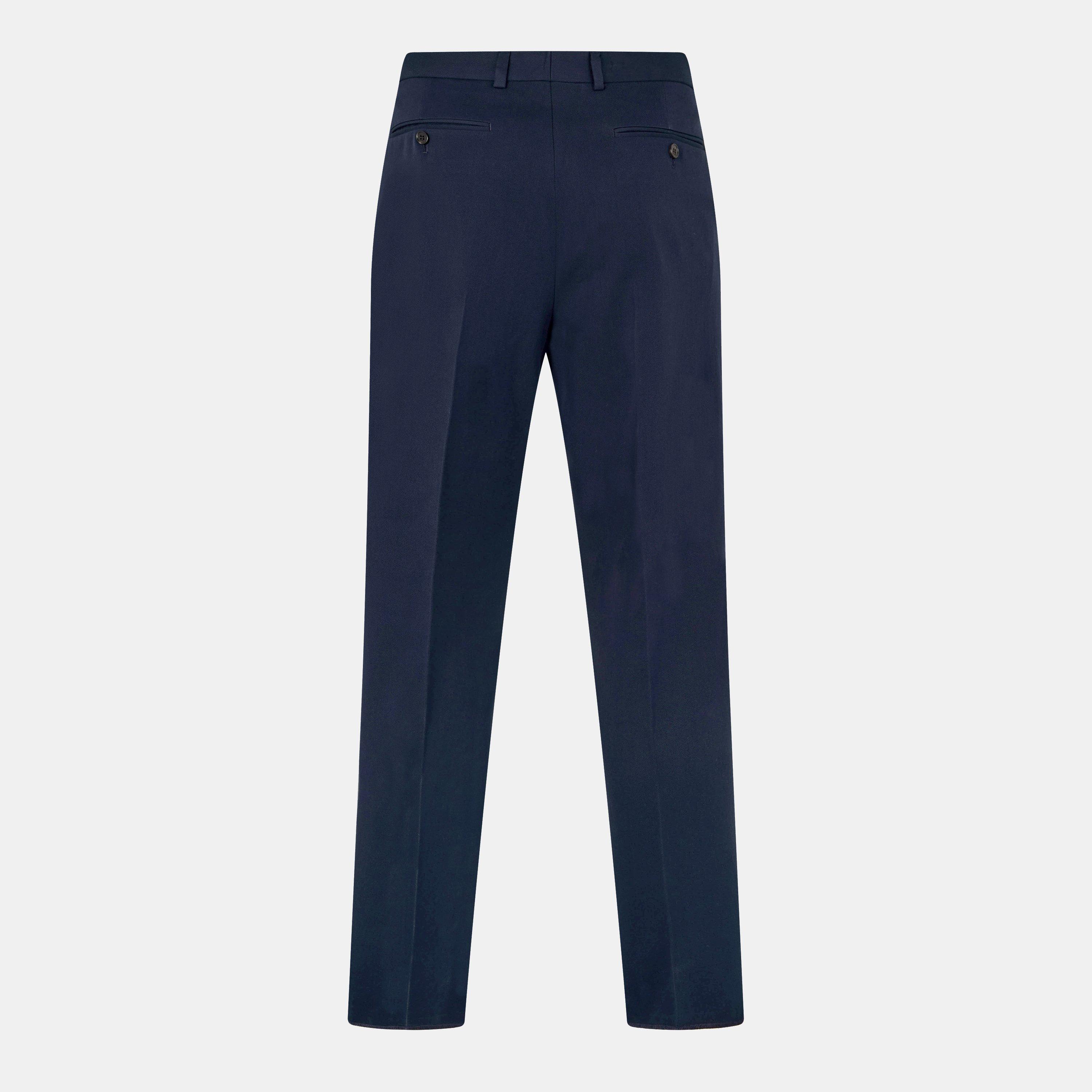 Urban Blue/Mix - Gucci - Web Gabardine Trousers - 2