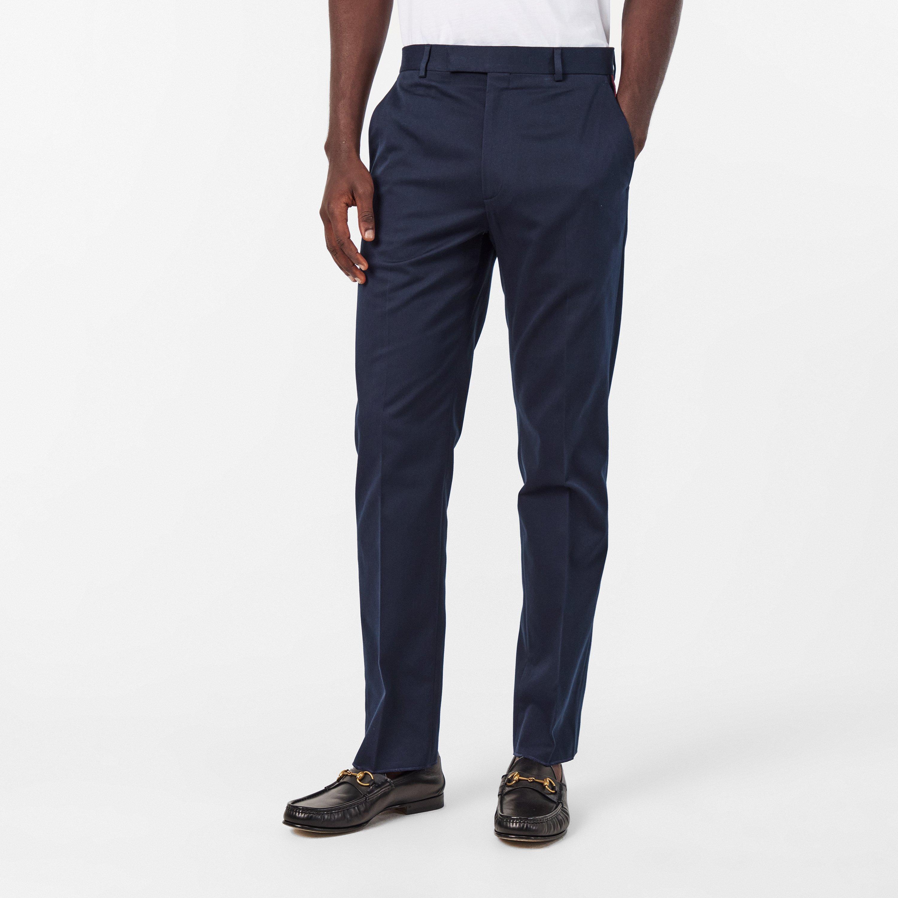 Urban Blue/Mix - Gucci - Web Gabardine Trousers - 3