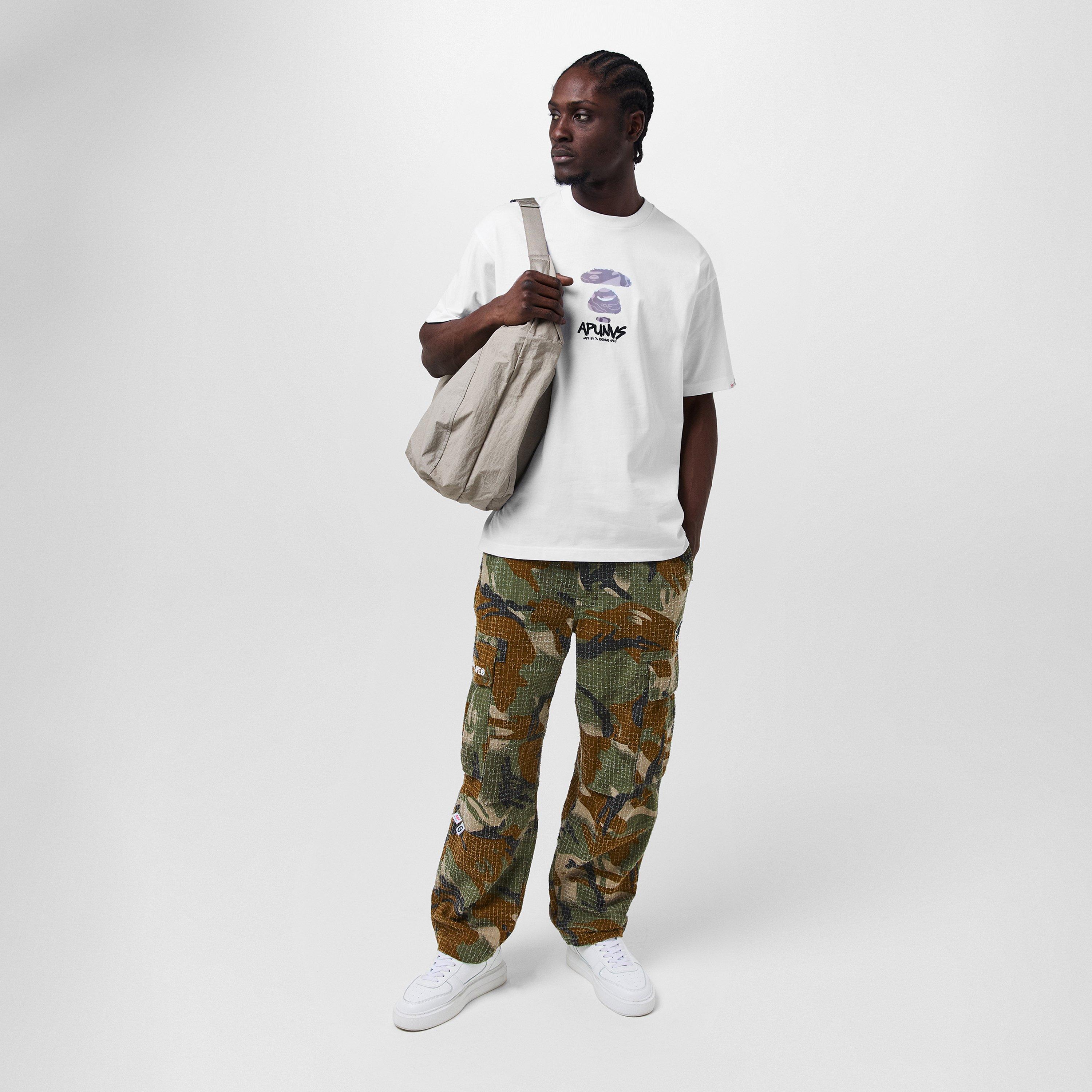 Green - AAPE - Men's Camo Cargo Trousers - 6