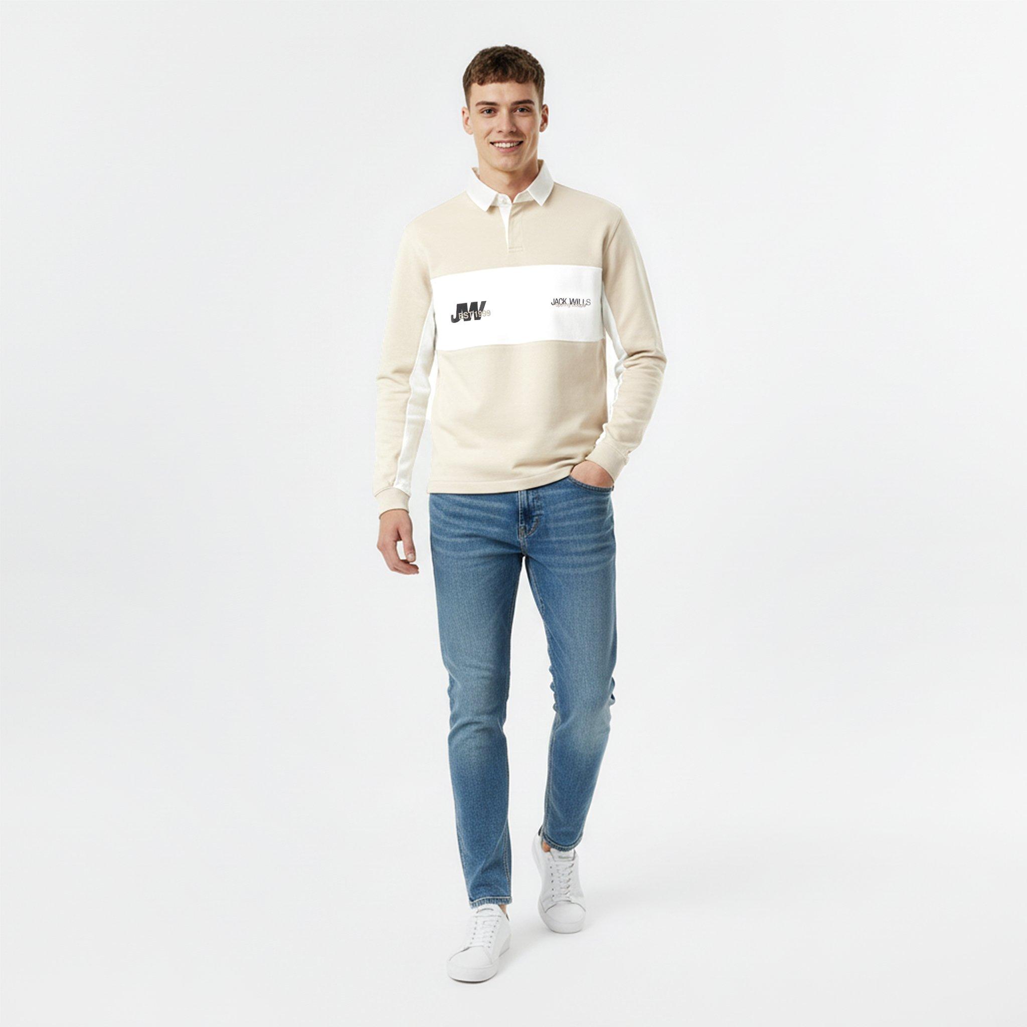 Putty - Jack Wills - Men's JW Logo Crew Sweatshirt - 5