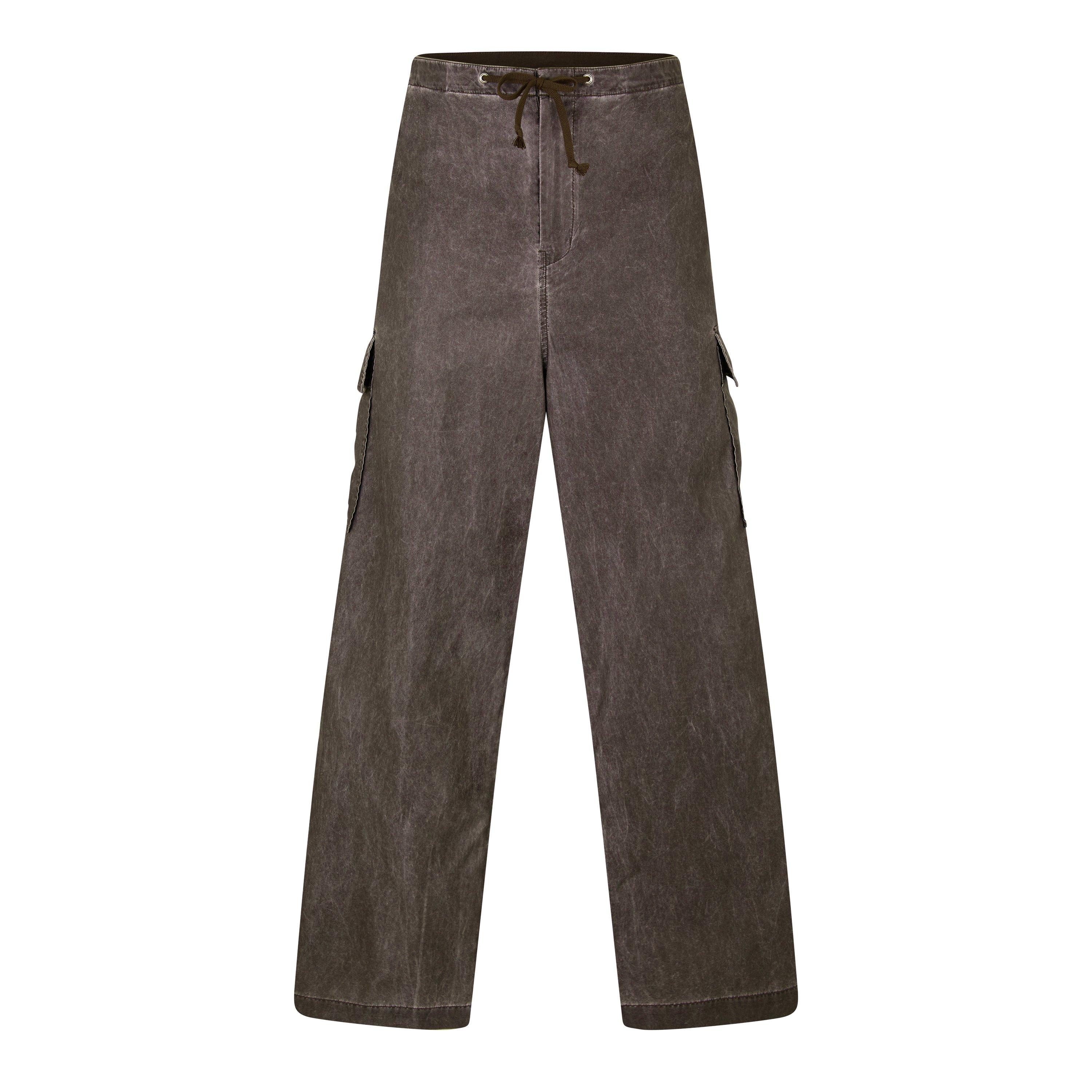 Brwn Wash Nylon - Our Legacy - Men's Relaxed Fit Cargo Trousers - 1