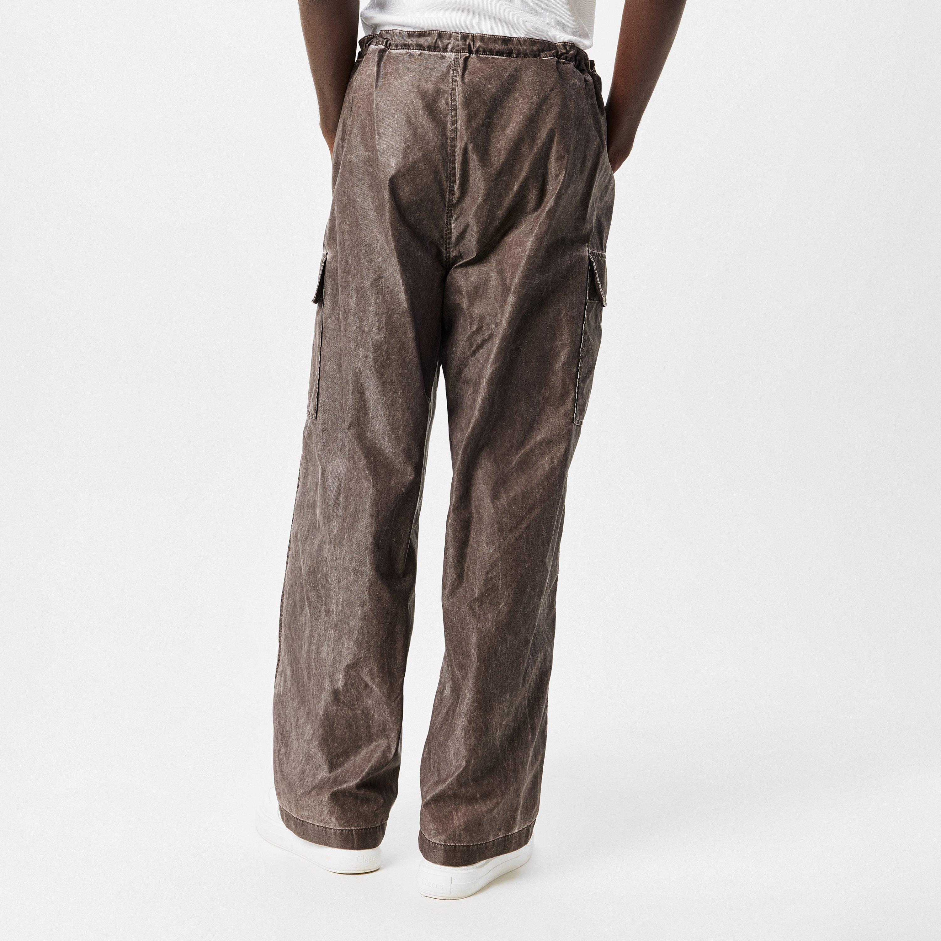 Brwn Wash Nylon - Our Legacy - Men's Relaxed Fit Cargo Trousers - 4