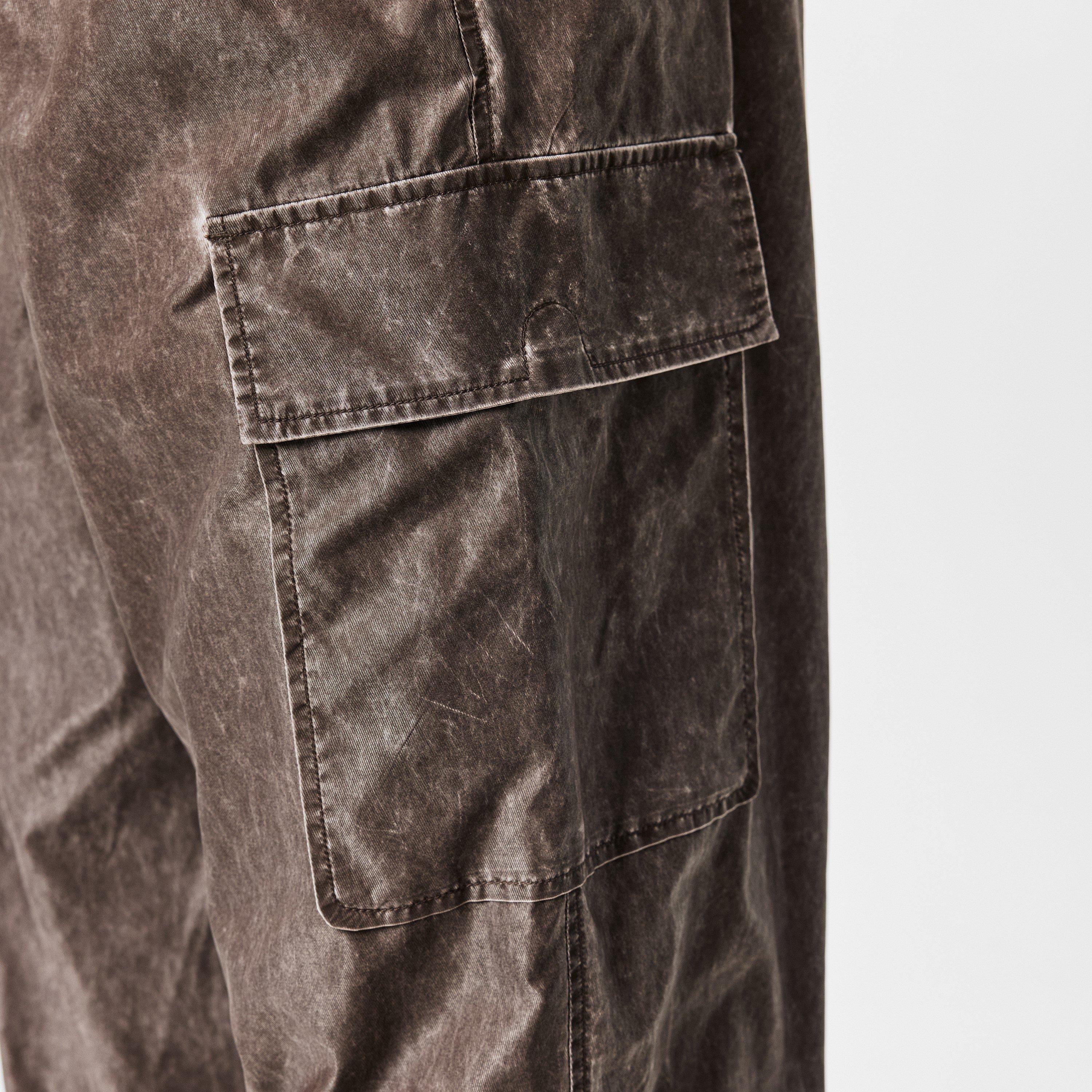 Brwn Wash Nylon - Our Legacy - Men's Relaxed Fit Cargo Trousers - 5