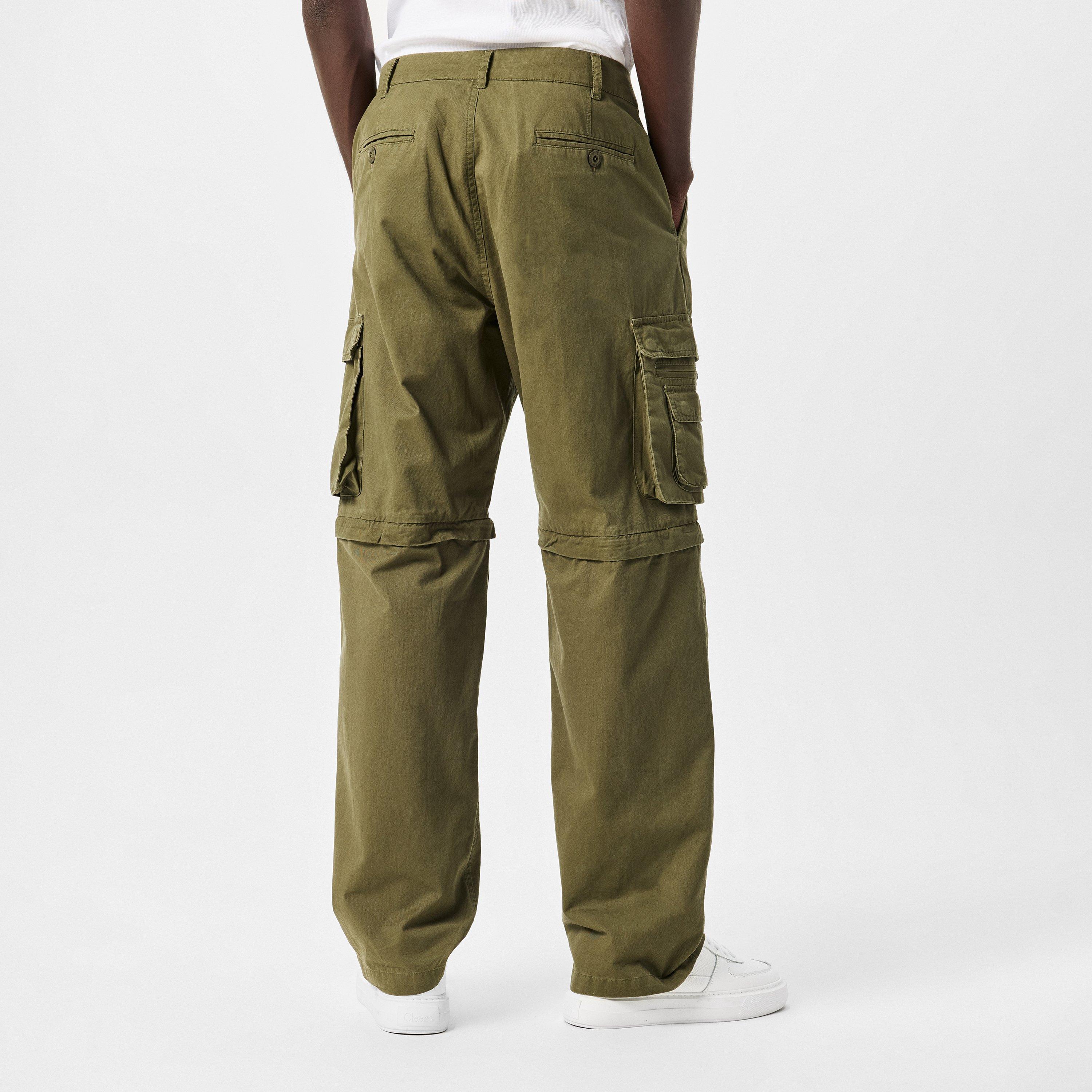 Khaki - ICECREAM - Men's Running Dog Cargo Trousers - 4
