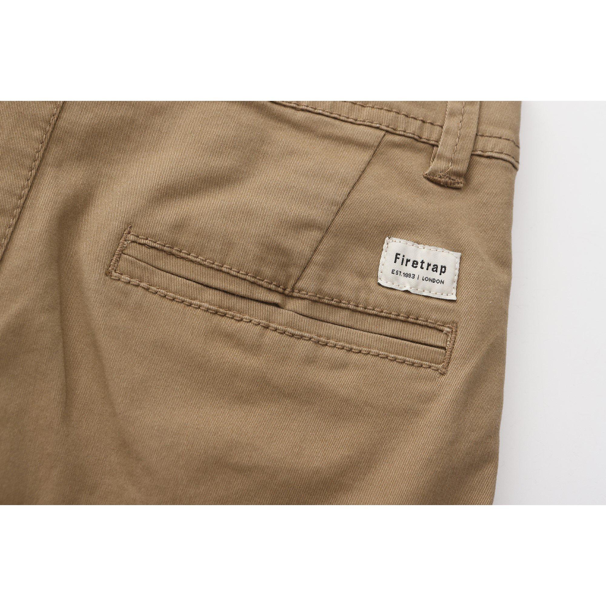 Khaki - Firetrap - Chino Trousers Juniors - 5