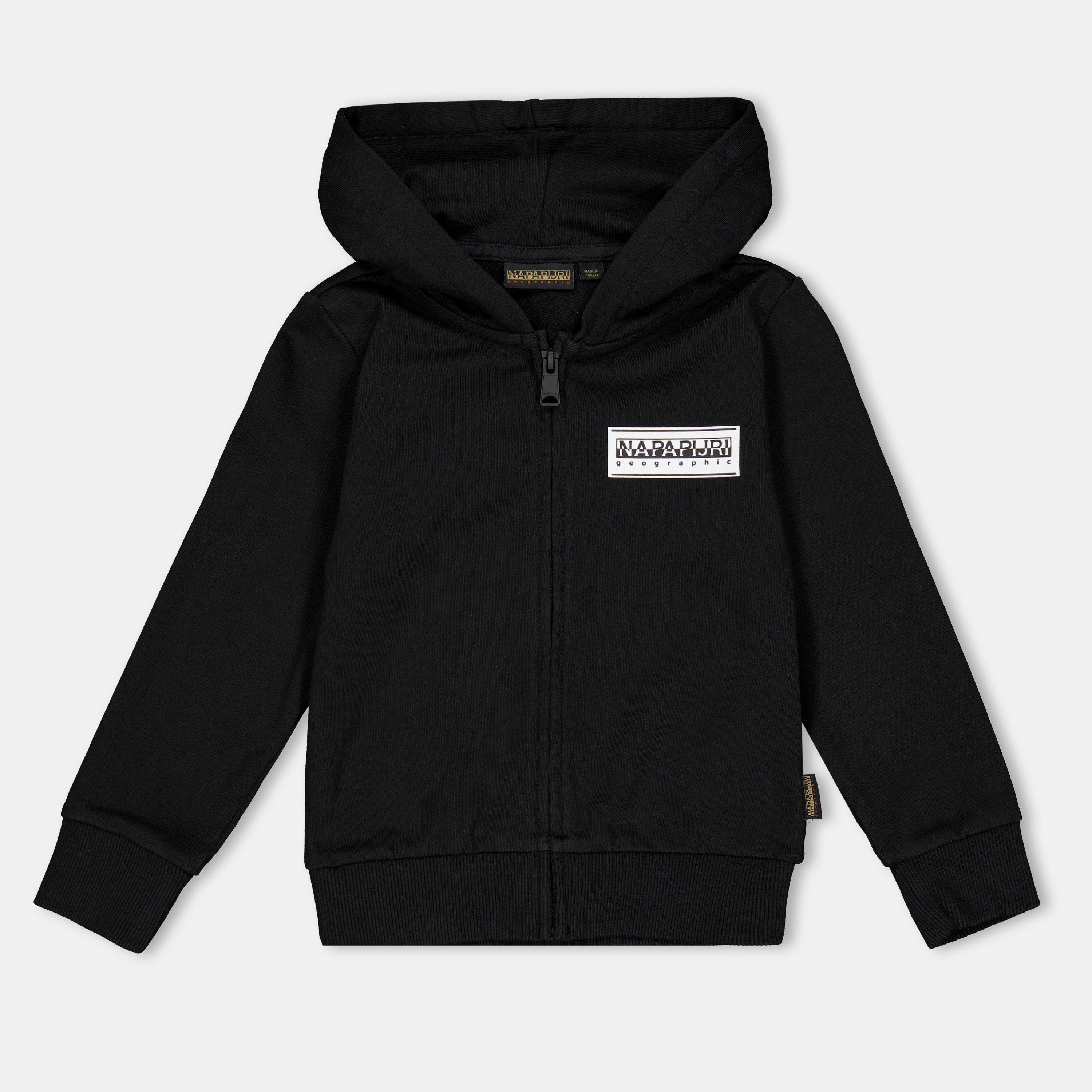 Black 041 - Napapijri - Kids' Chamois Black Pull Over Hoodie - 1