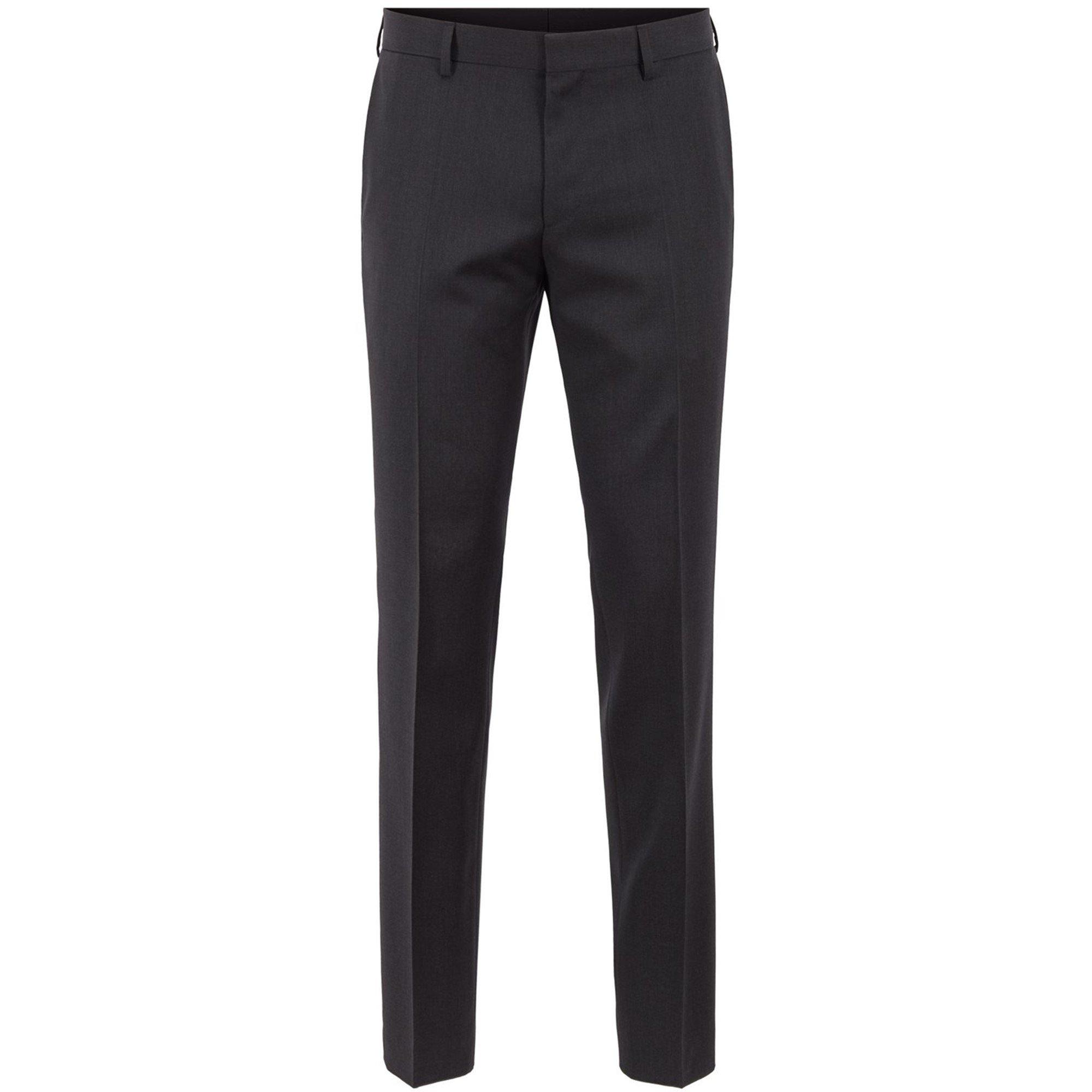 DGrey 021 - Boss - Men's Herringbone Twill Gibson Italian Wool Trousers - 1
