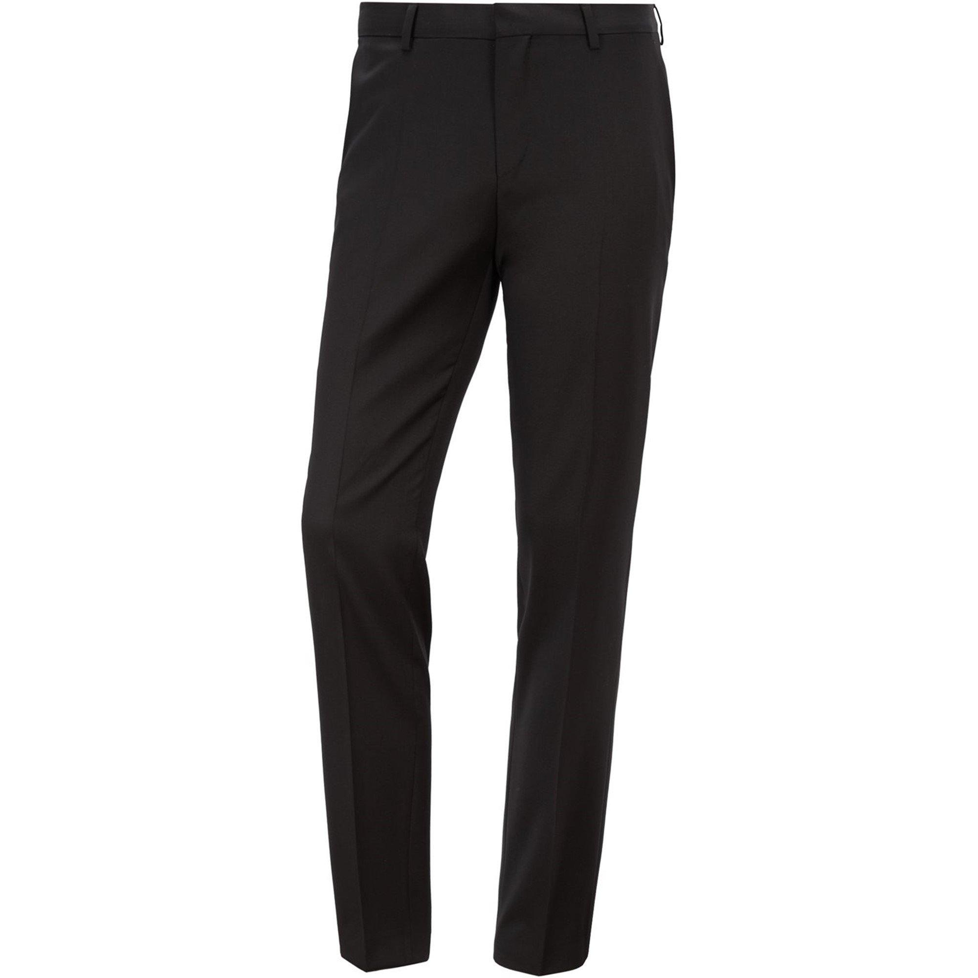 Black - Boss - Men's Herringbone Twill Gibson Italian Wool Trousers - 8