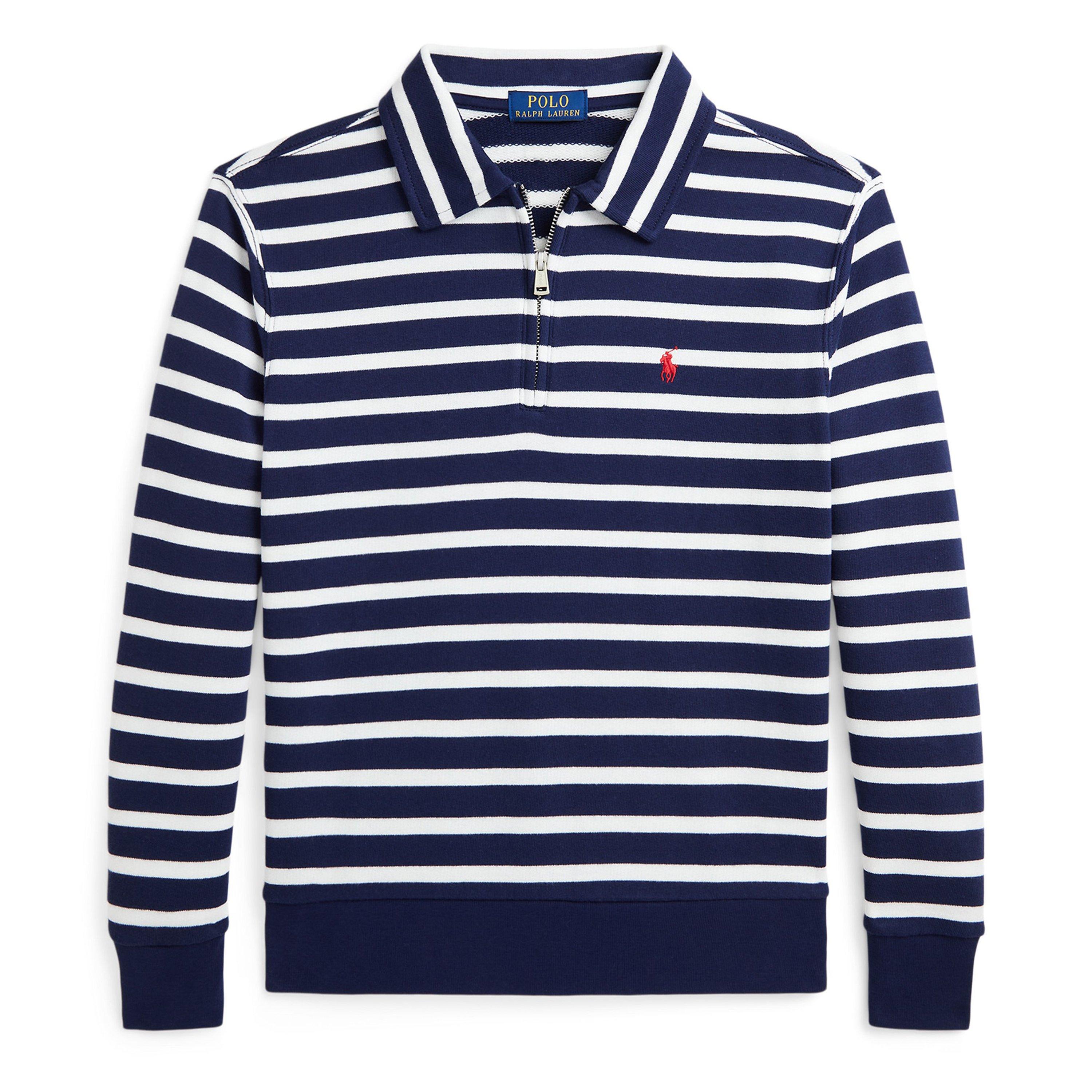 Newport Navy - Polo Ralph Lauren - Stripe 1/4 Zip Polo Top Juniors - 1