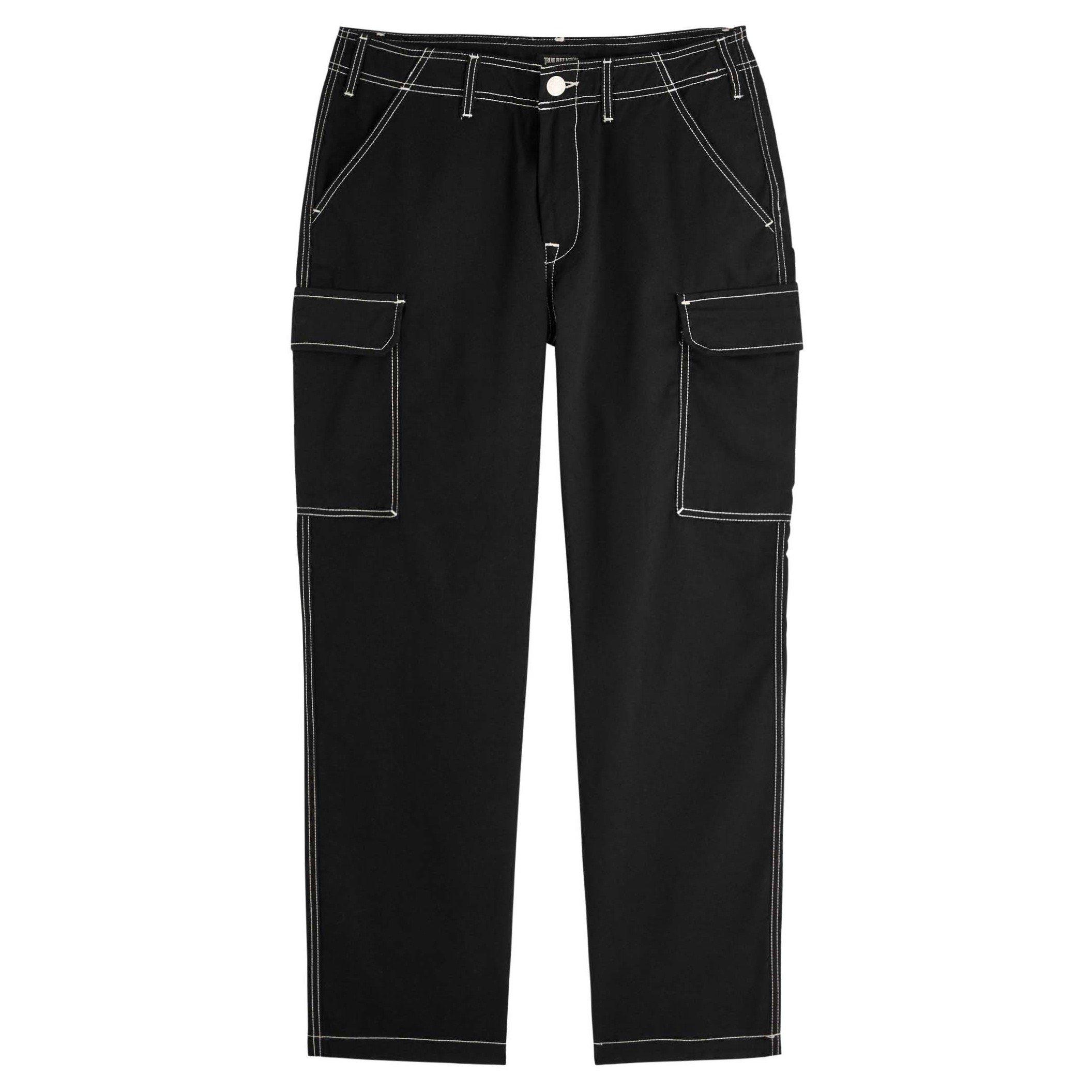 BLACK - True Religion - Men's Straight-Leg Cargo Trousers