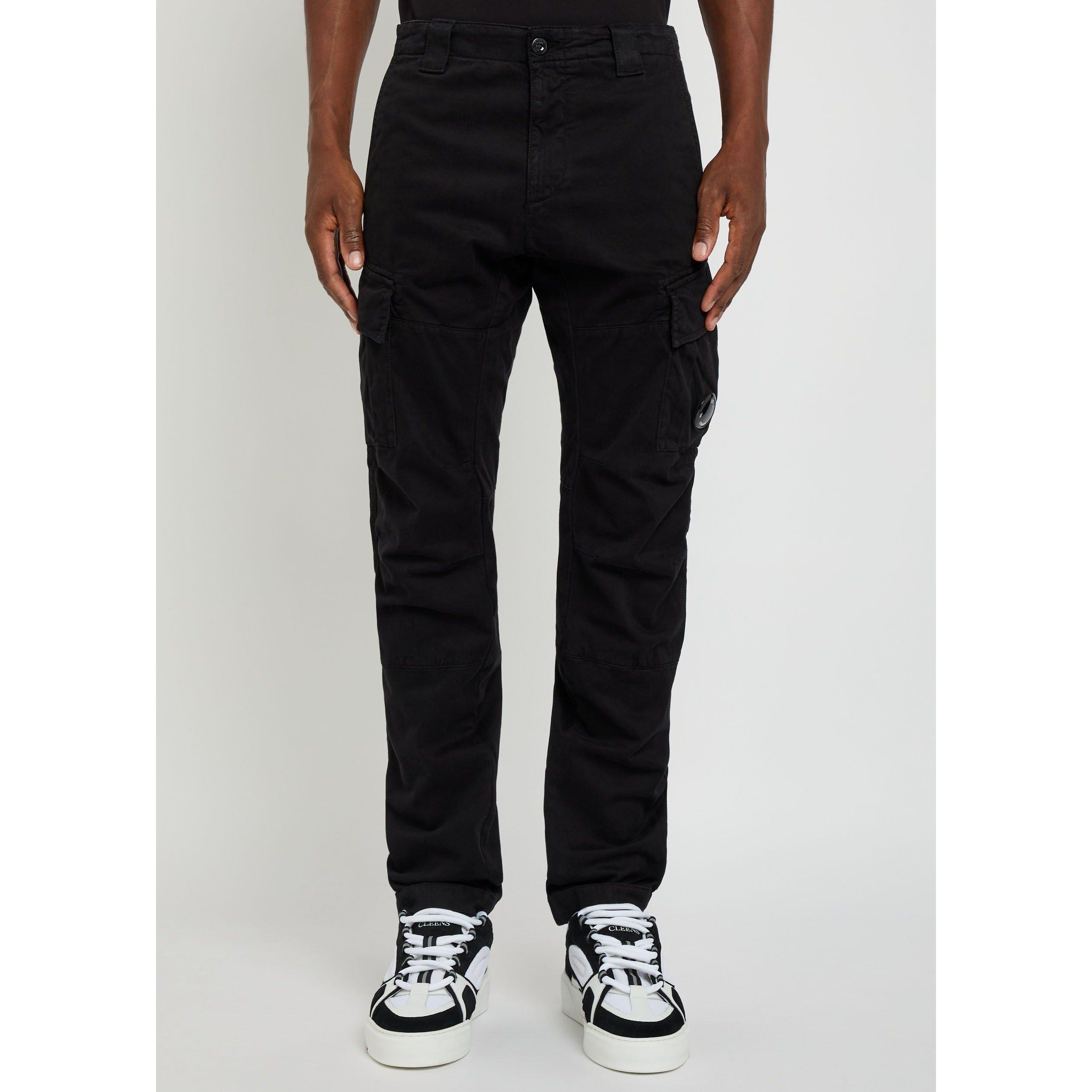 BLACK - CP Company - CP STRETCH SATIN CARGO PANT - 2