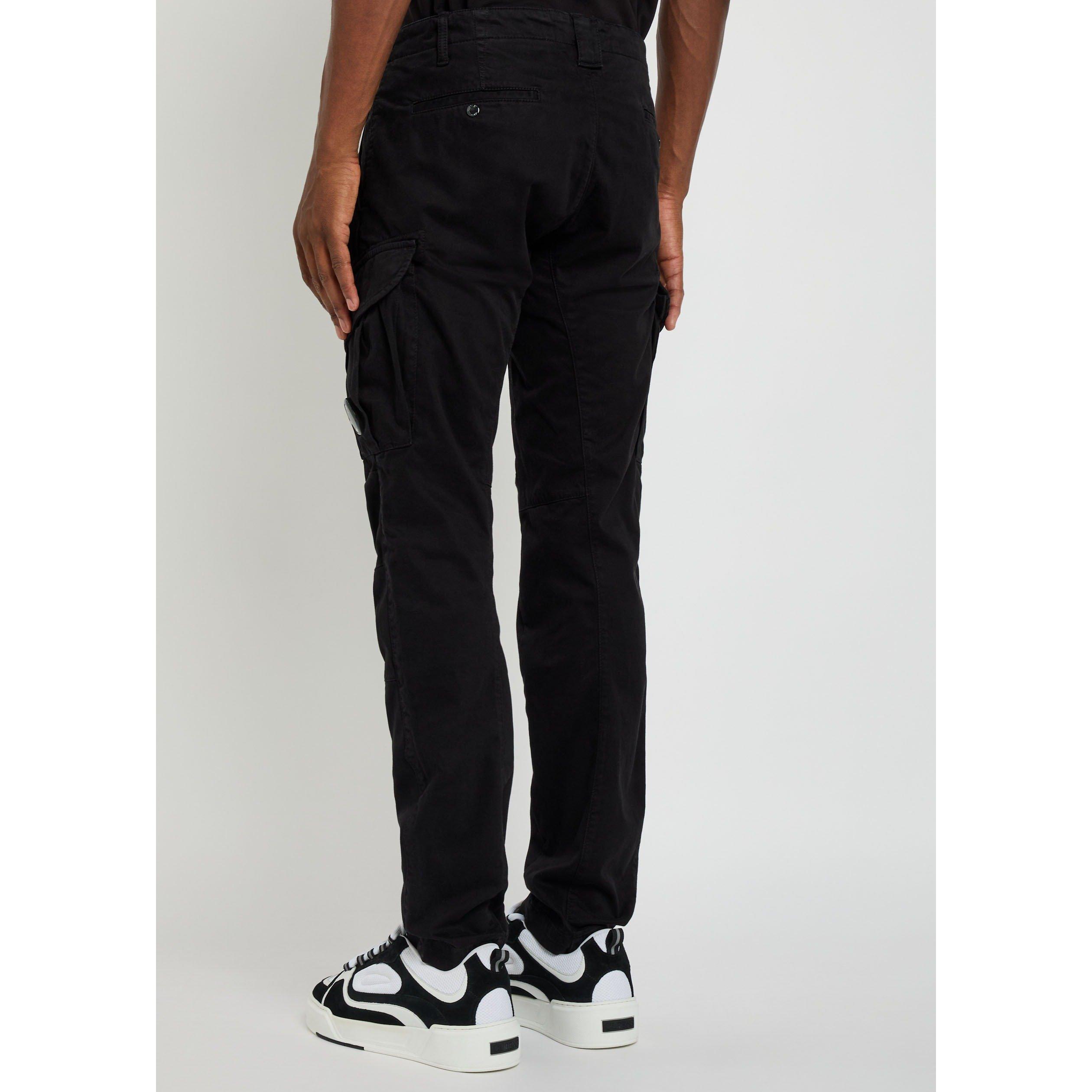 BLACK - CP Company - CP STRETCH SATIN CARGO PANT - 3