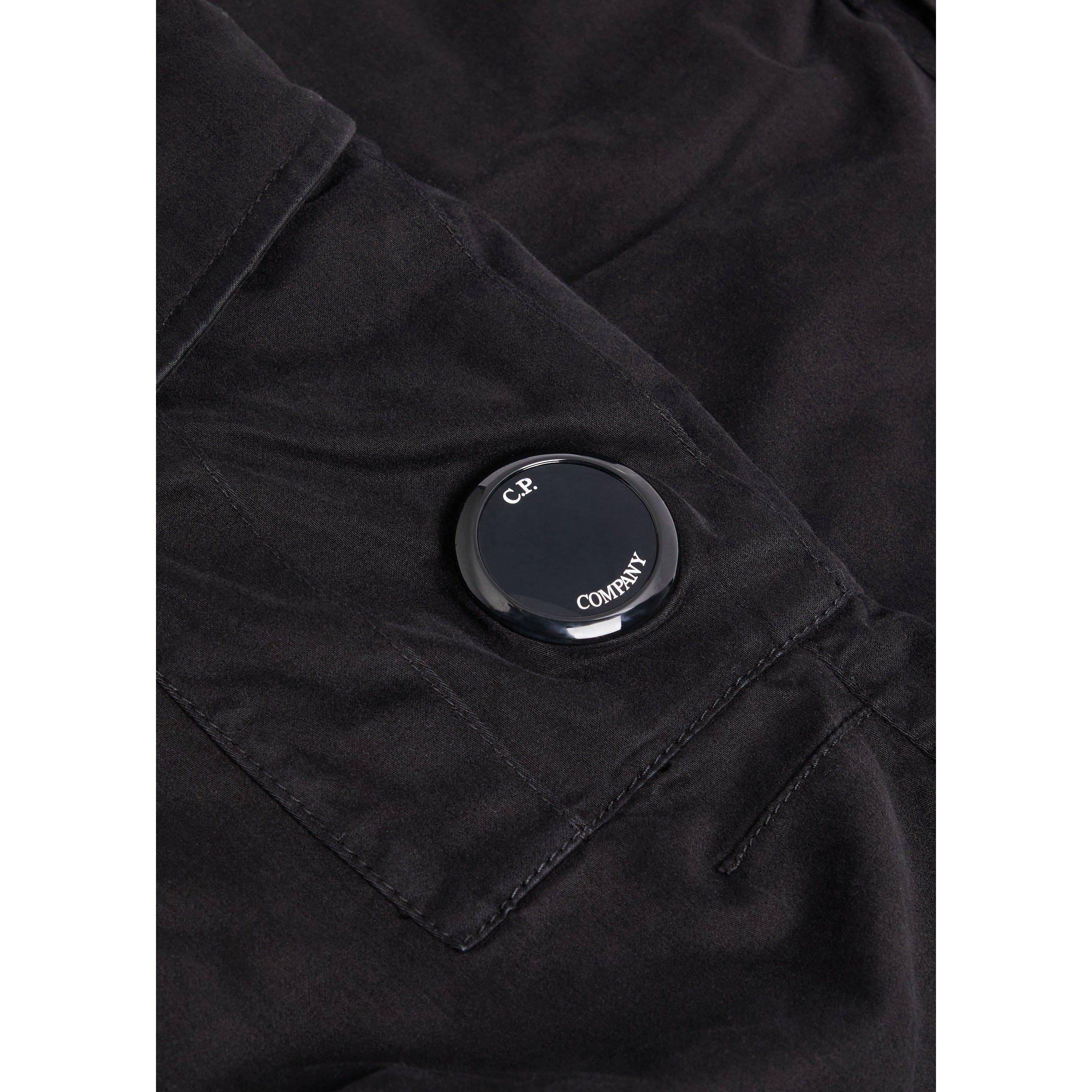 BLACK - CP Company - CP STRETCH SATIN CARGO PANT - 4