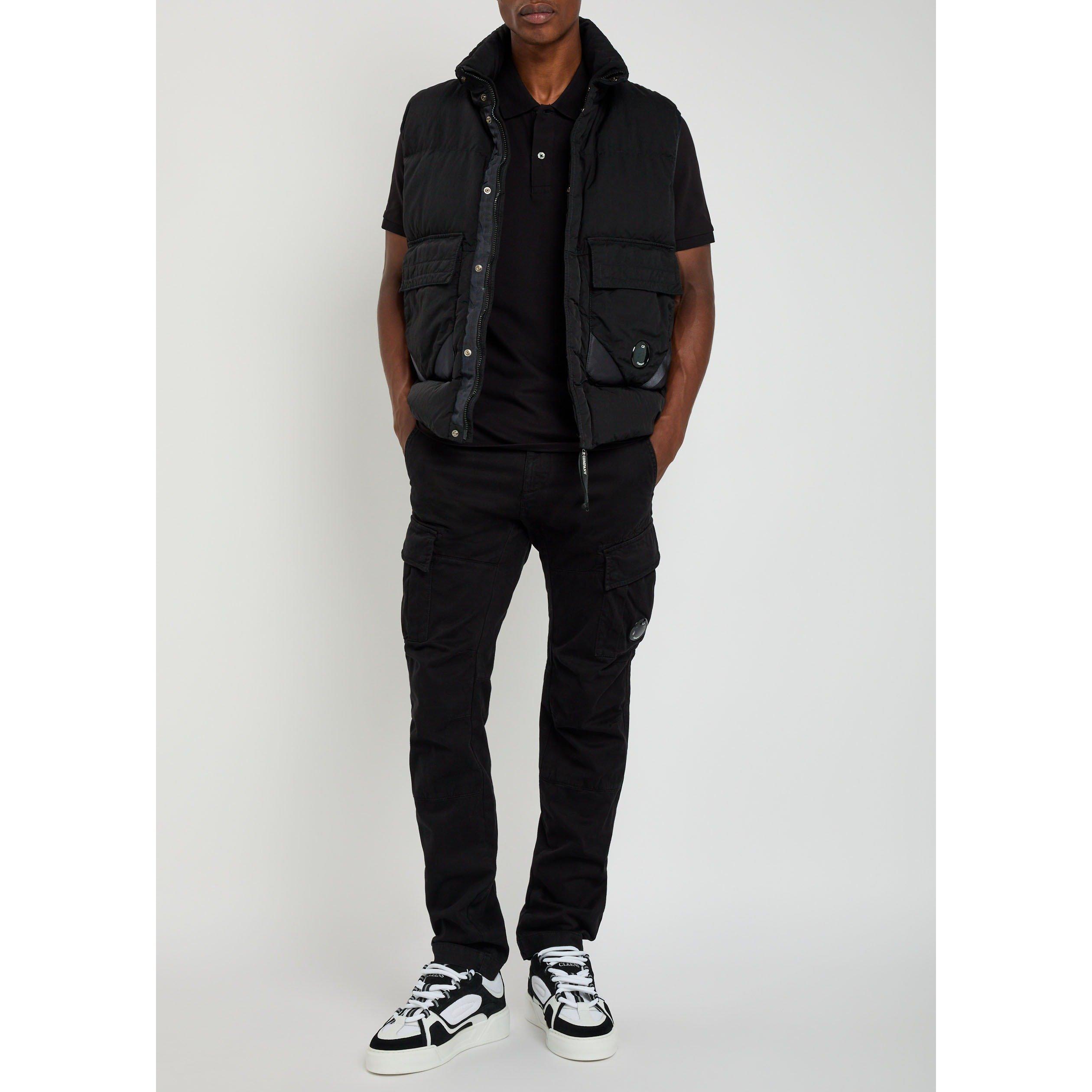 BLACK - CP Company - CP STRETCH SATIN CARGO PANT - 5