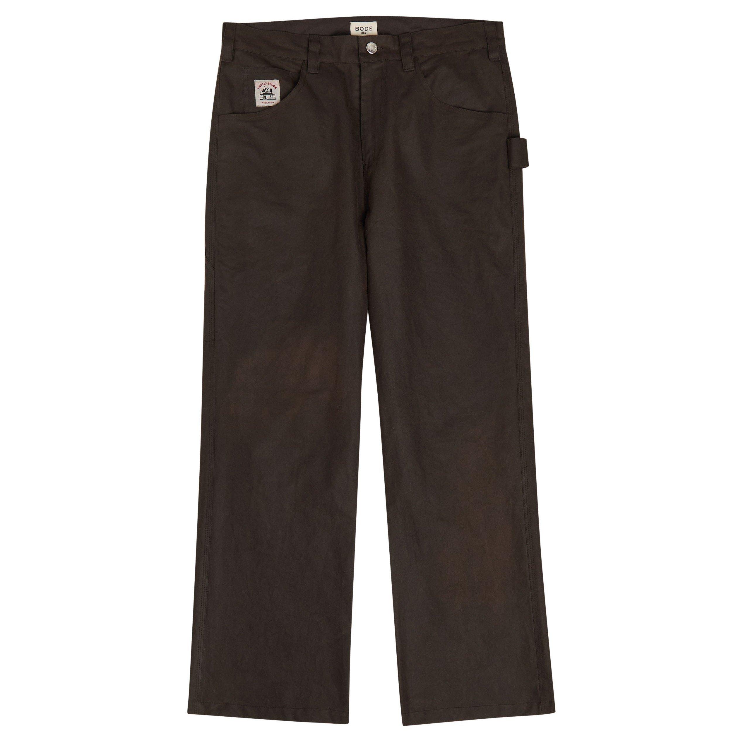 BROWN - Bode - BODE WAXED KNOLLY BROOK TROUSE - 1