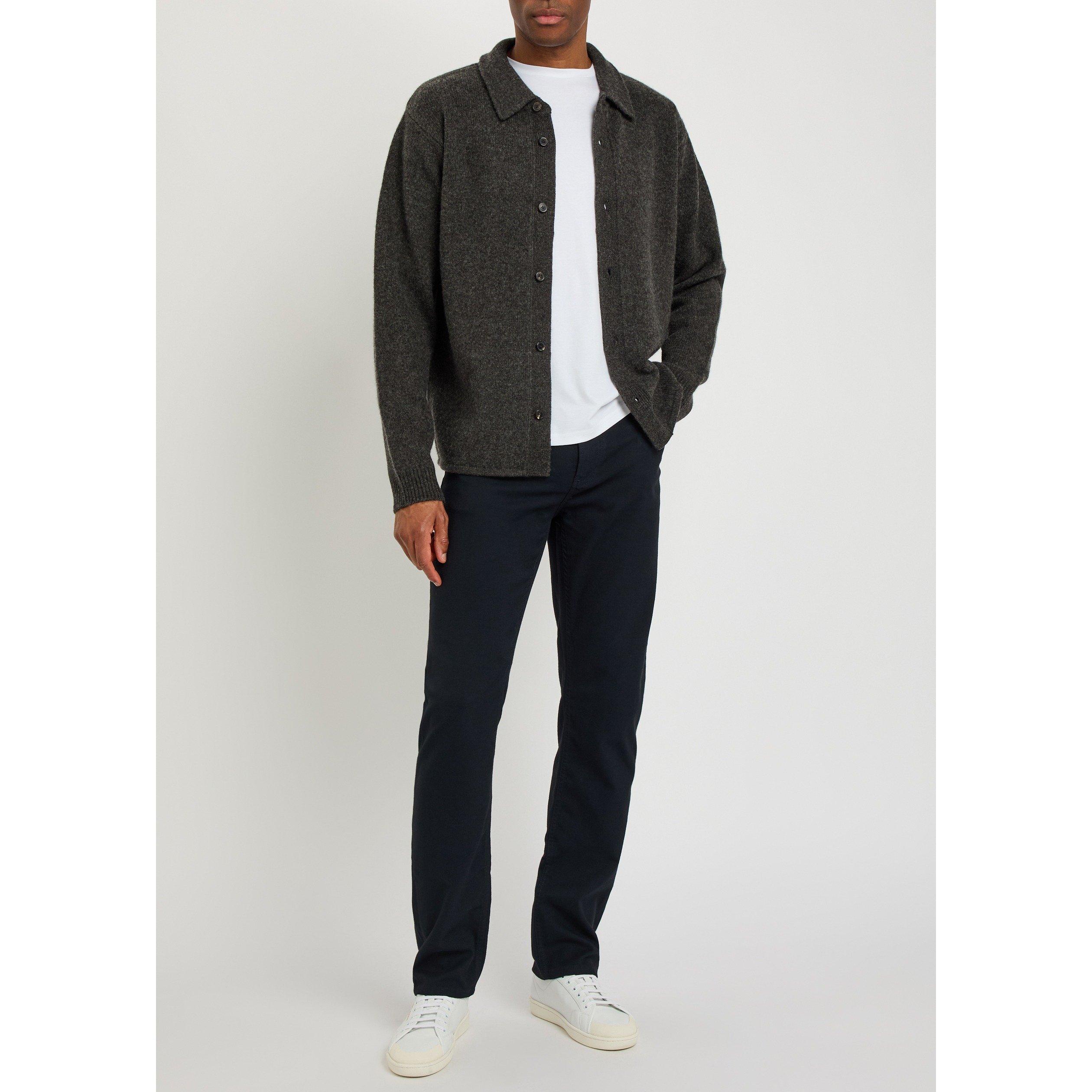 NAVY - Frame - Men's Five Pocket Slim-Fit Straight Leg Trousers - 5