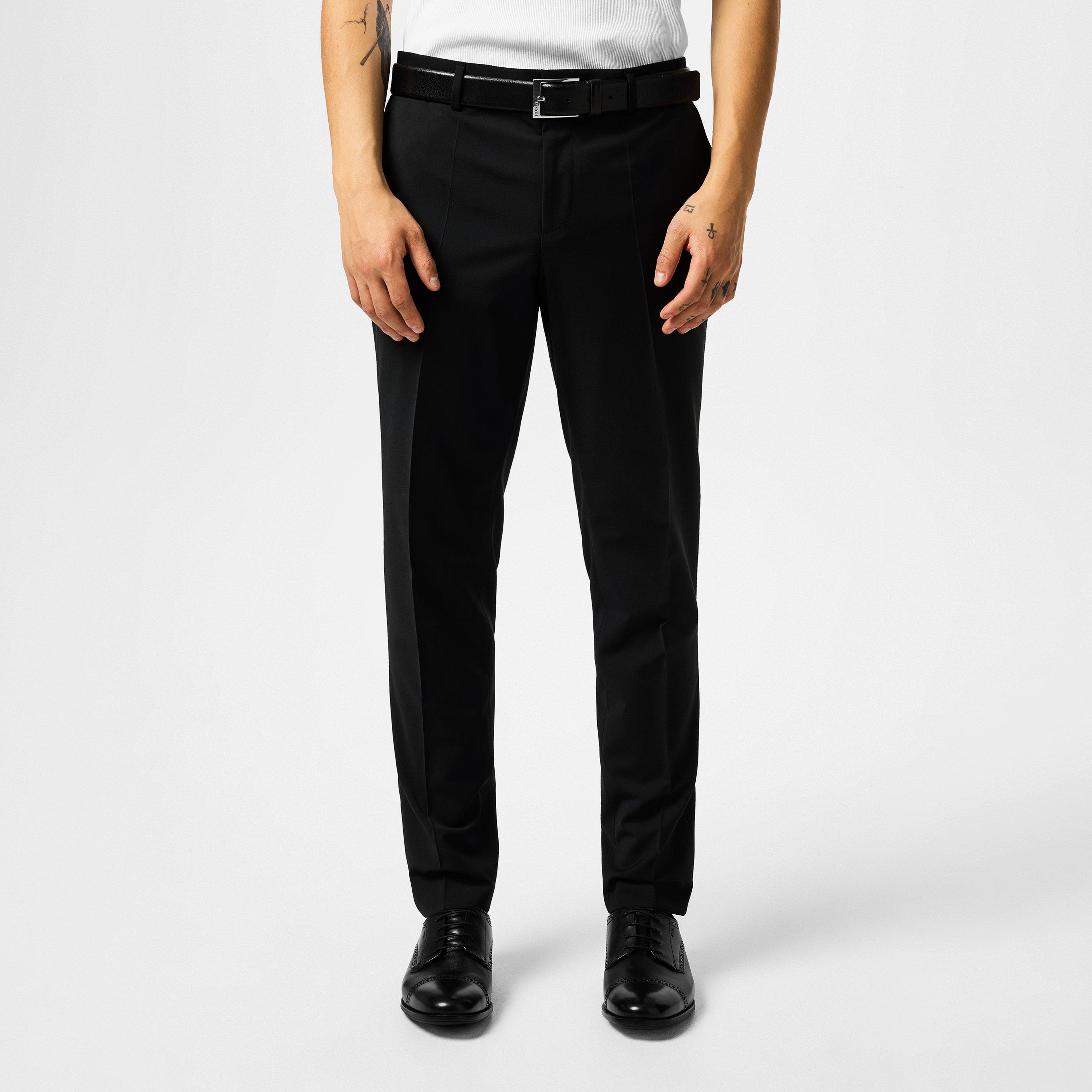 Black 001 - Hugo - Men's Getlin Flex Suit Trousers - 3