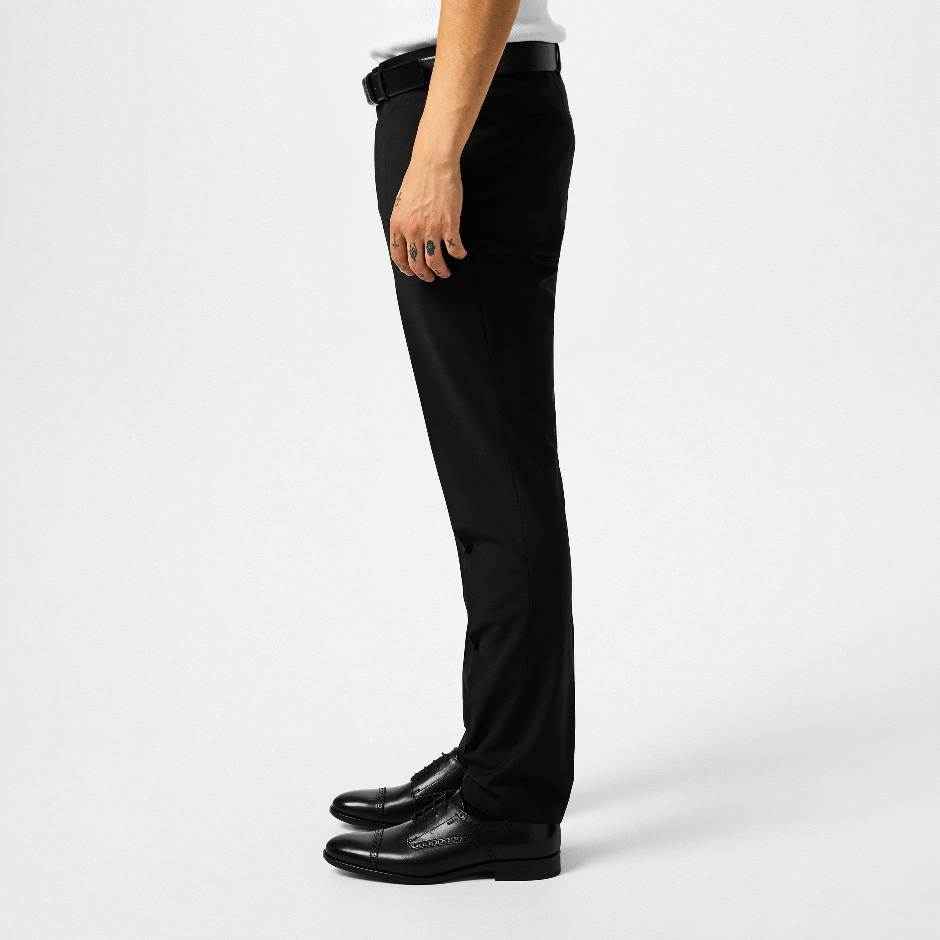 Black 001 - Hugo - Men's Getlin Flex Suit Trousers - 5