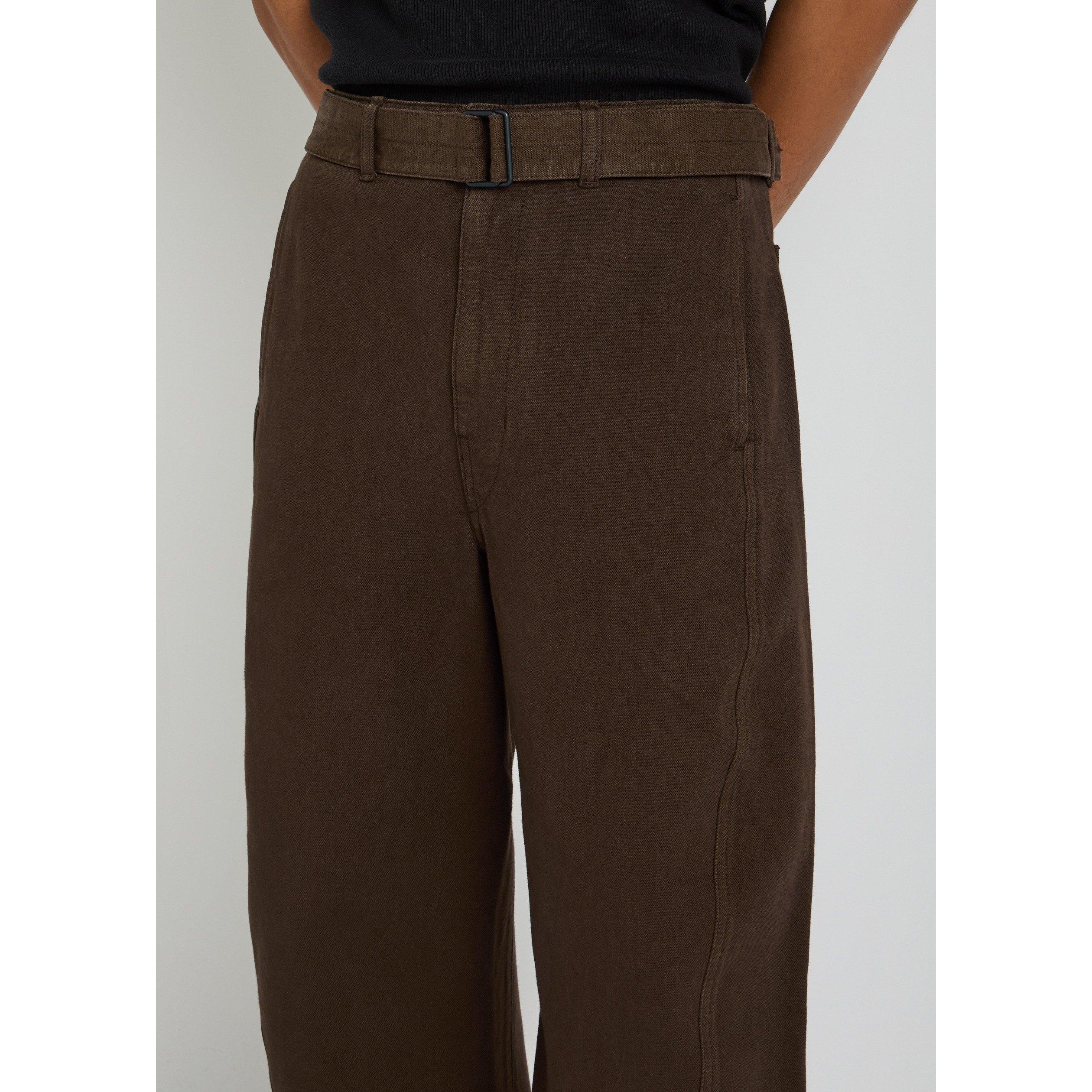 BROWN - Lemaire - LEMAIRE TWISTED BELTED PANTS - 4