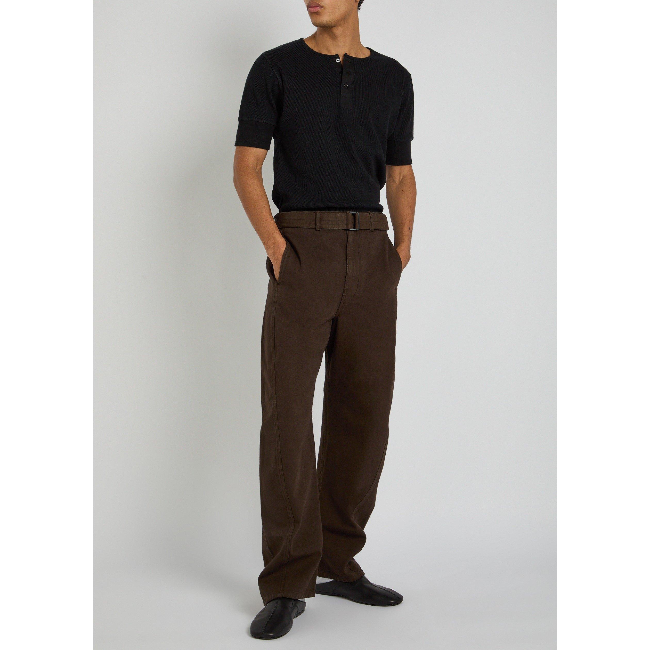 BROWN - Lemaire - LEMAIRE TWISTED BELTED PANTS - 5
