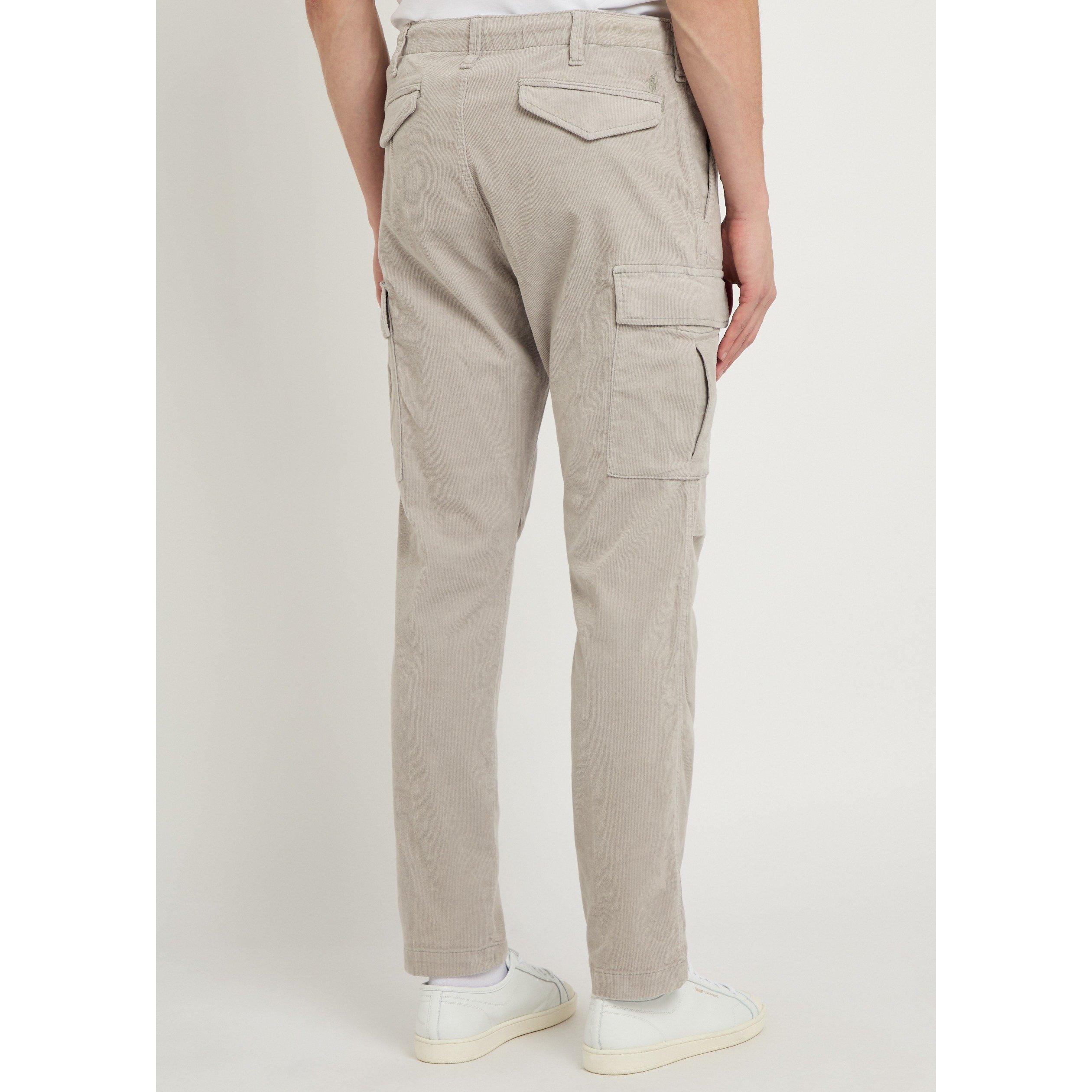 GREY - Polo Ralph Lauren - Men's Cotton Tapered-Fit Cargo Trousers - 3