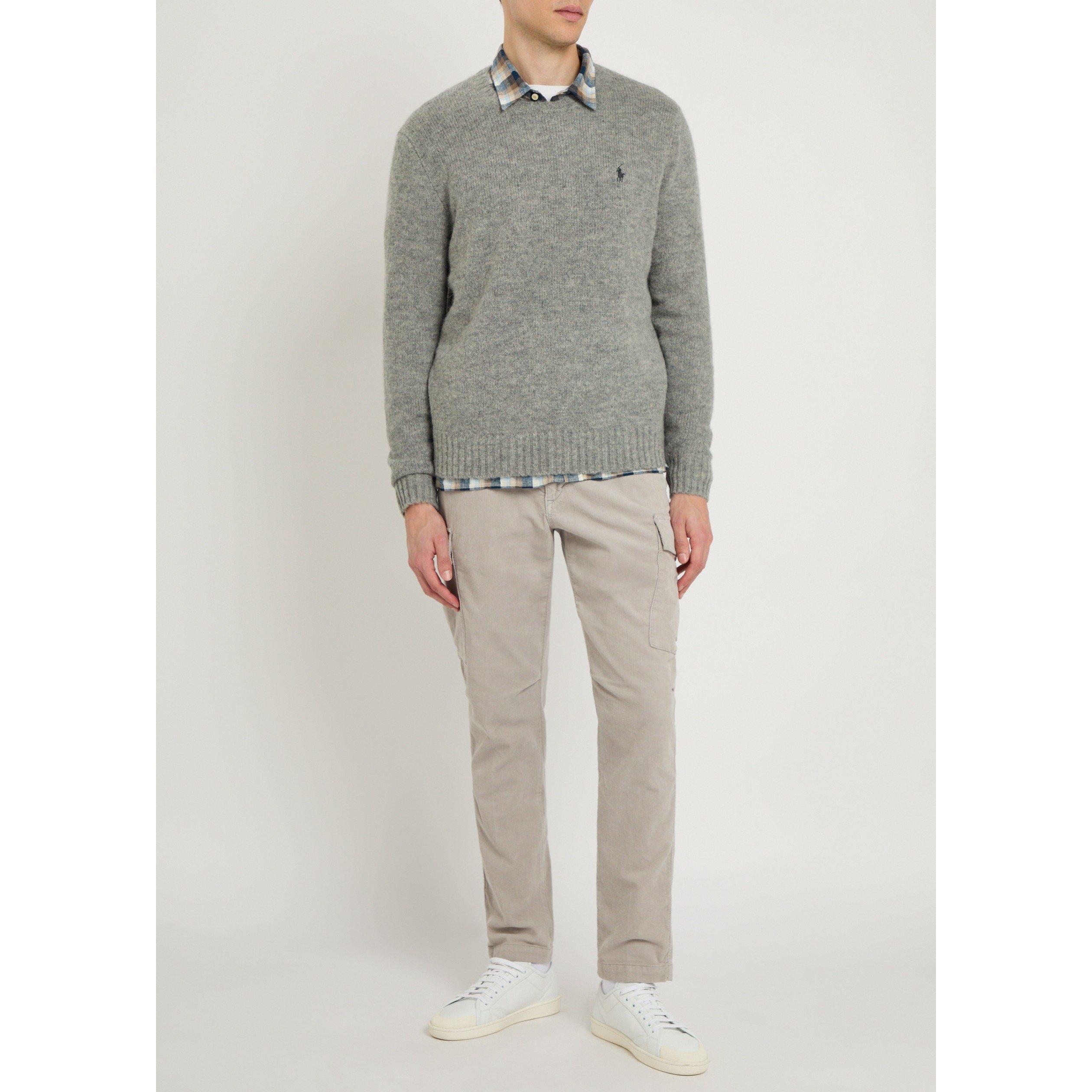 GREY - Polo Ralph Lauren - Men's Cotton Tapered-Fit Cargo Trousers - 5
