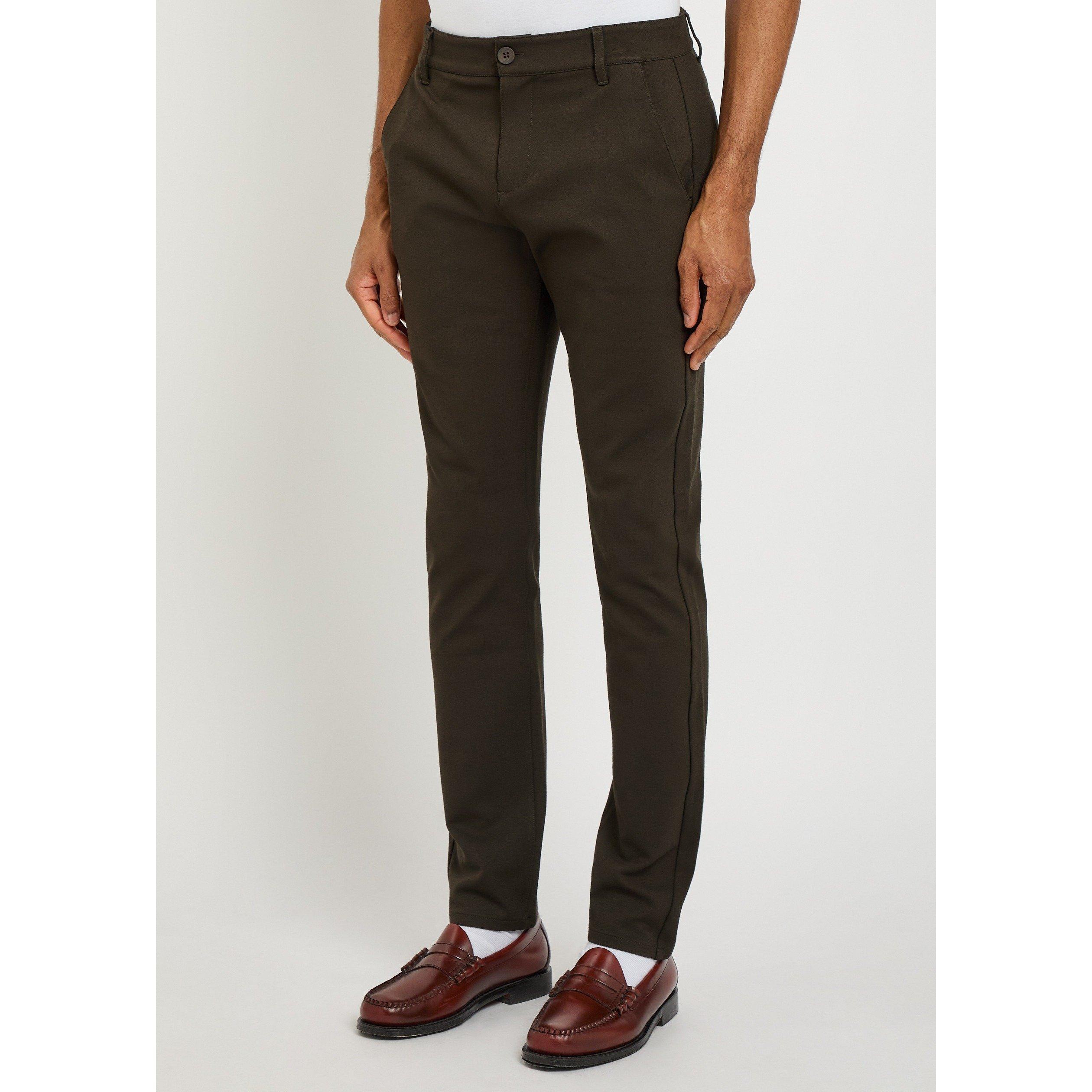 DARK GREEN - Paige - Men's Stafford Slim-Fit Trousers - 2