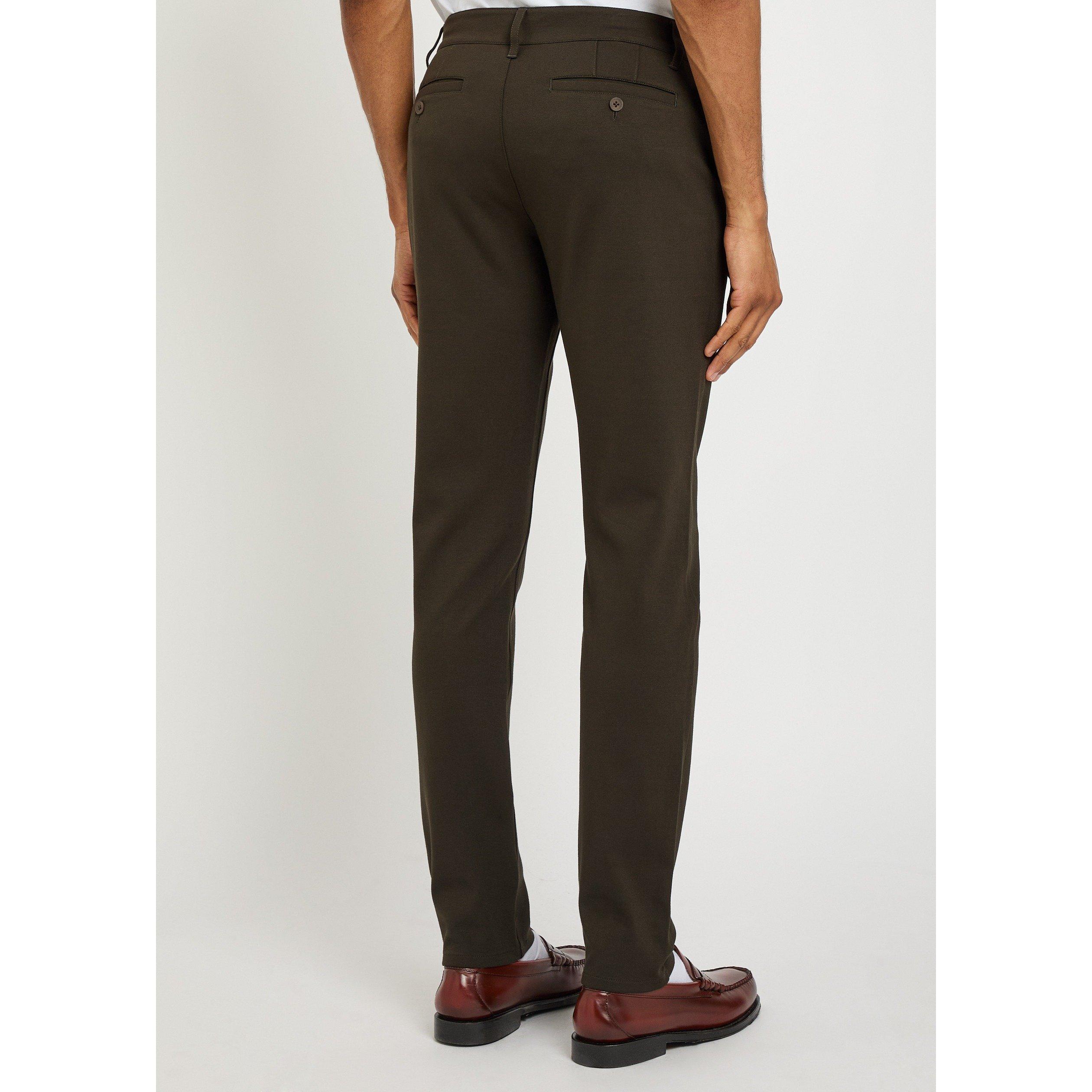 DARK GREEN - Paige - Men's Stafford Slim-Fit Trousers - 3