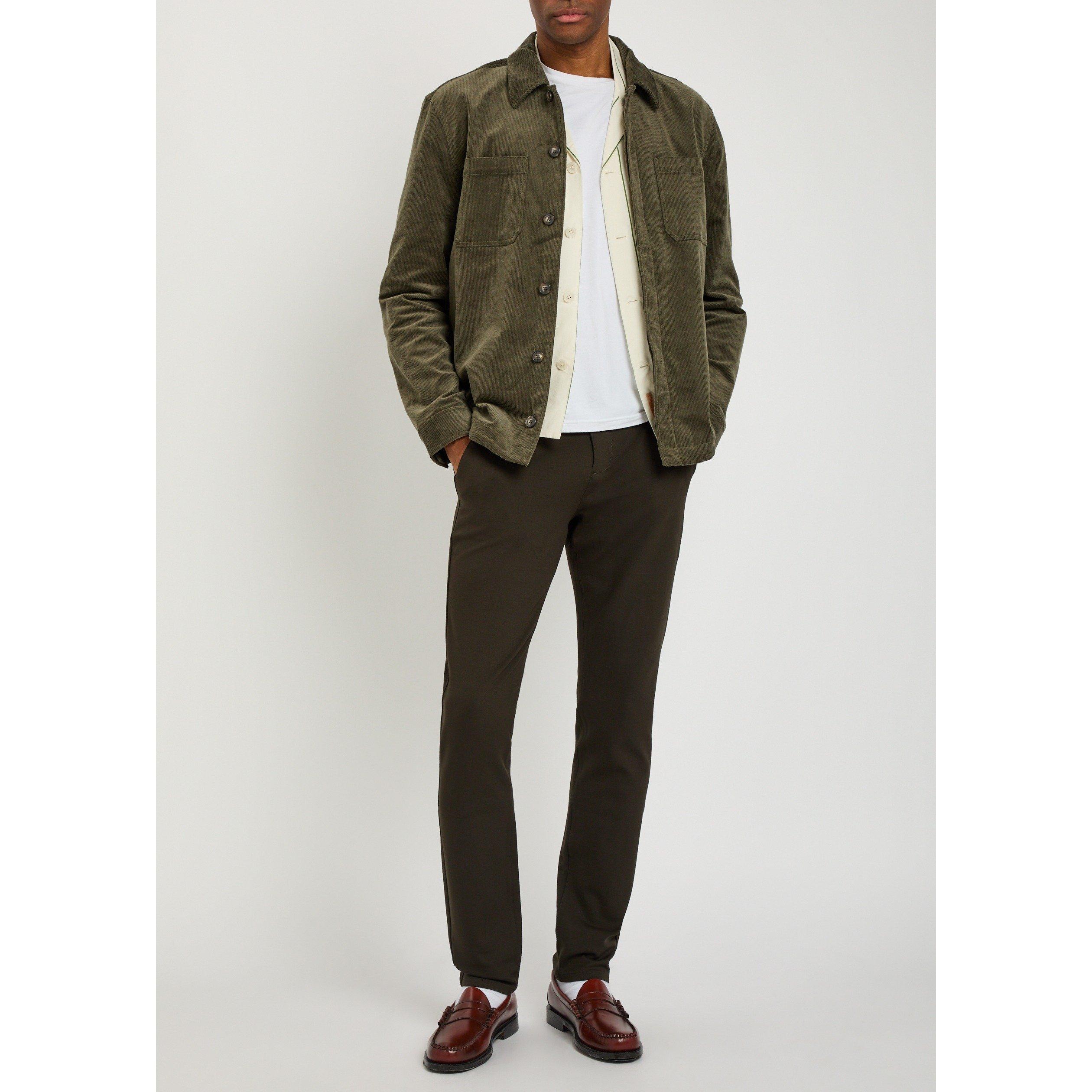 DARK GREEN - Paige - Men's Stafford Slim-Fit Trousers - 5