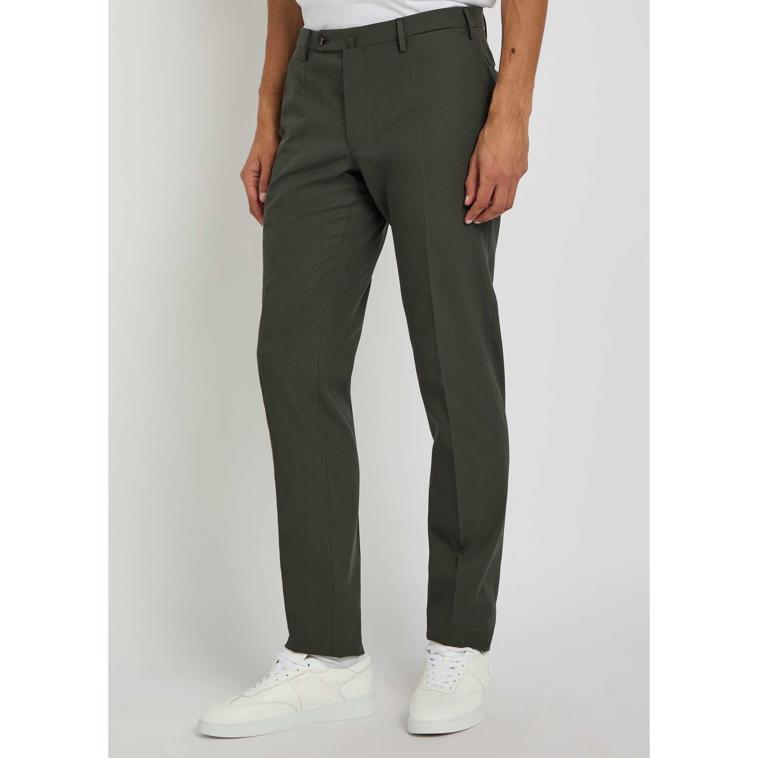 DARK GREEN - Slowear Spa - SLO TRS SLM FIT CTTN CREP SET - 2