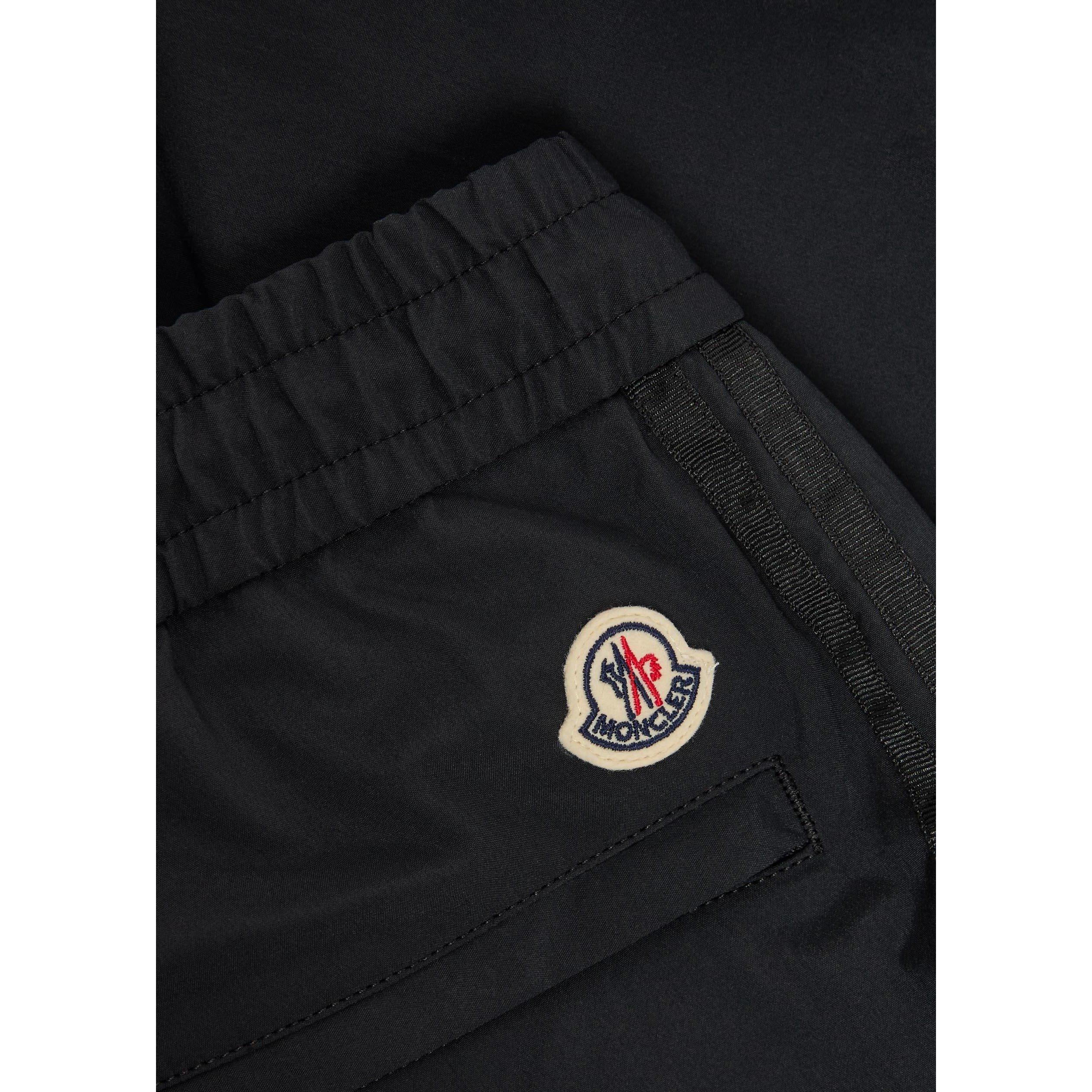 BLACK - Moncler - Men's Tapered-Fit Closed Hem Tracksuit Bottoms - 4