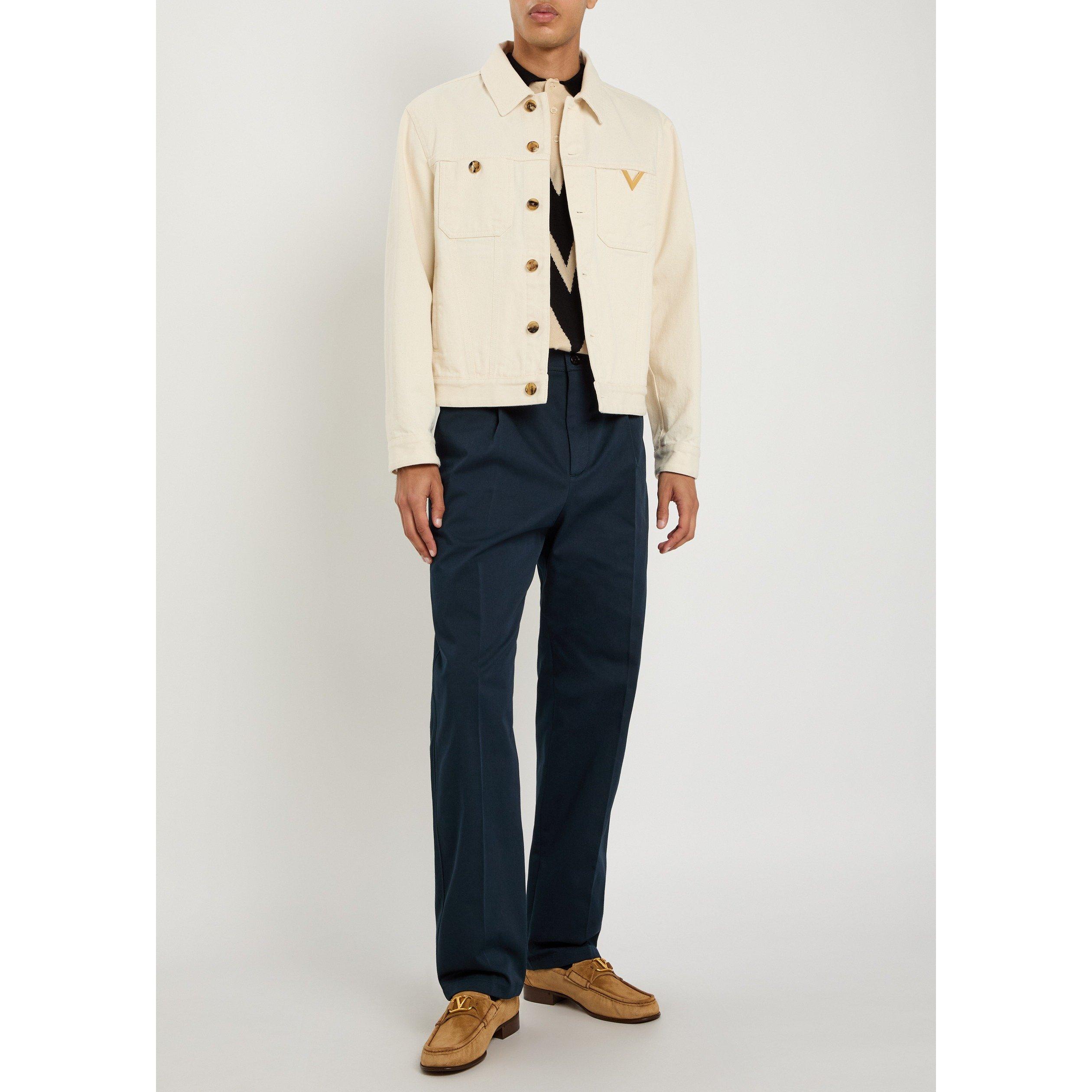 NAVY - Valentino - VAL PANTALONE RICAMO V LOGO - 5