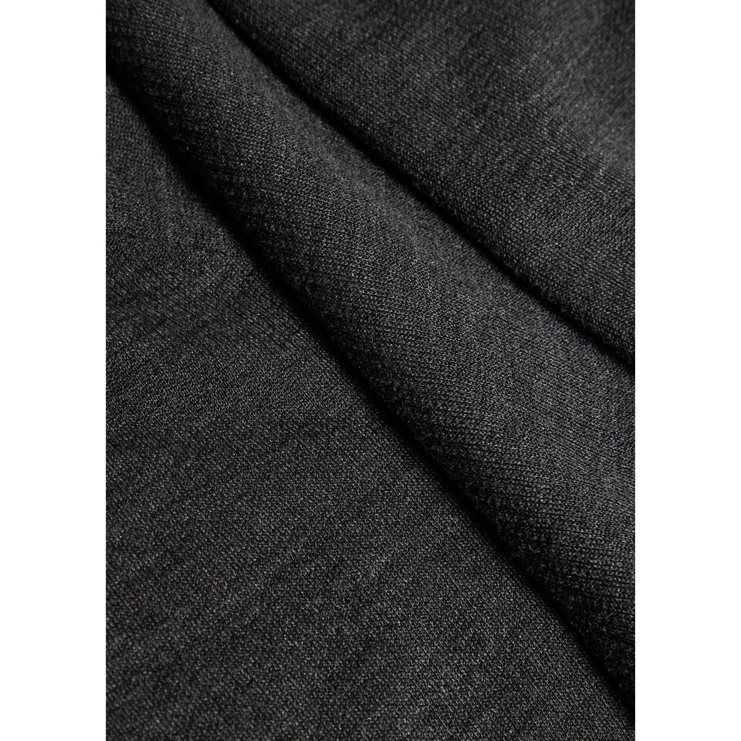 DARK GREY - Tory Burch - Women's Silk Oversized Polo Top - 4