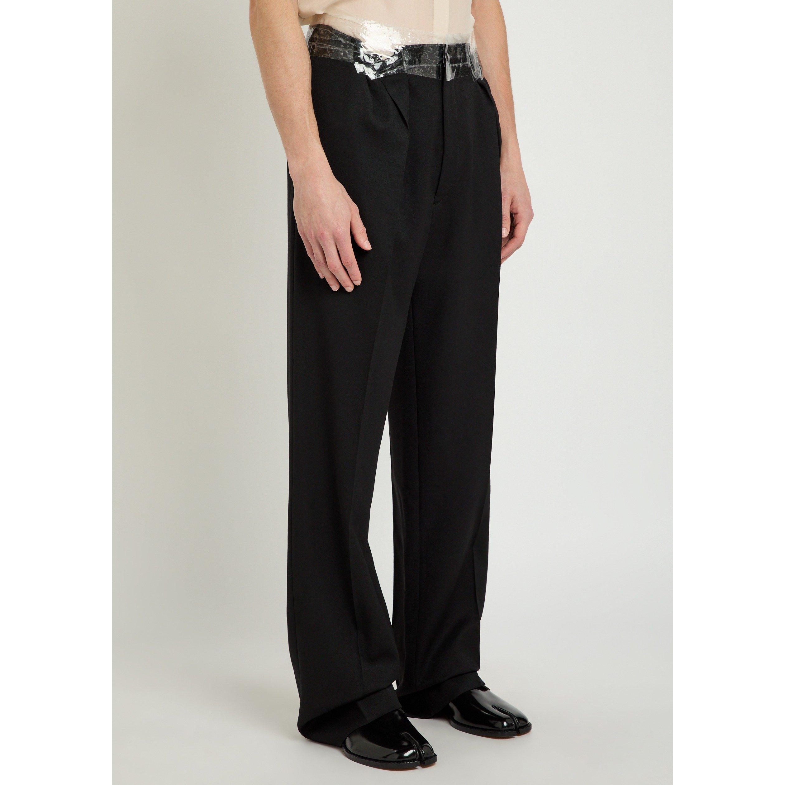 BLACK - Maison Margiela - MM LOOSE WOOL TROUSERS - 2