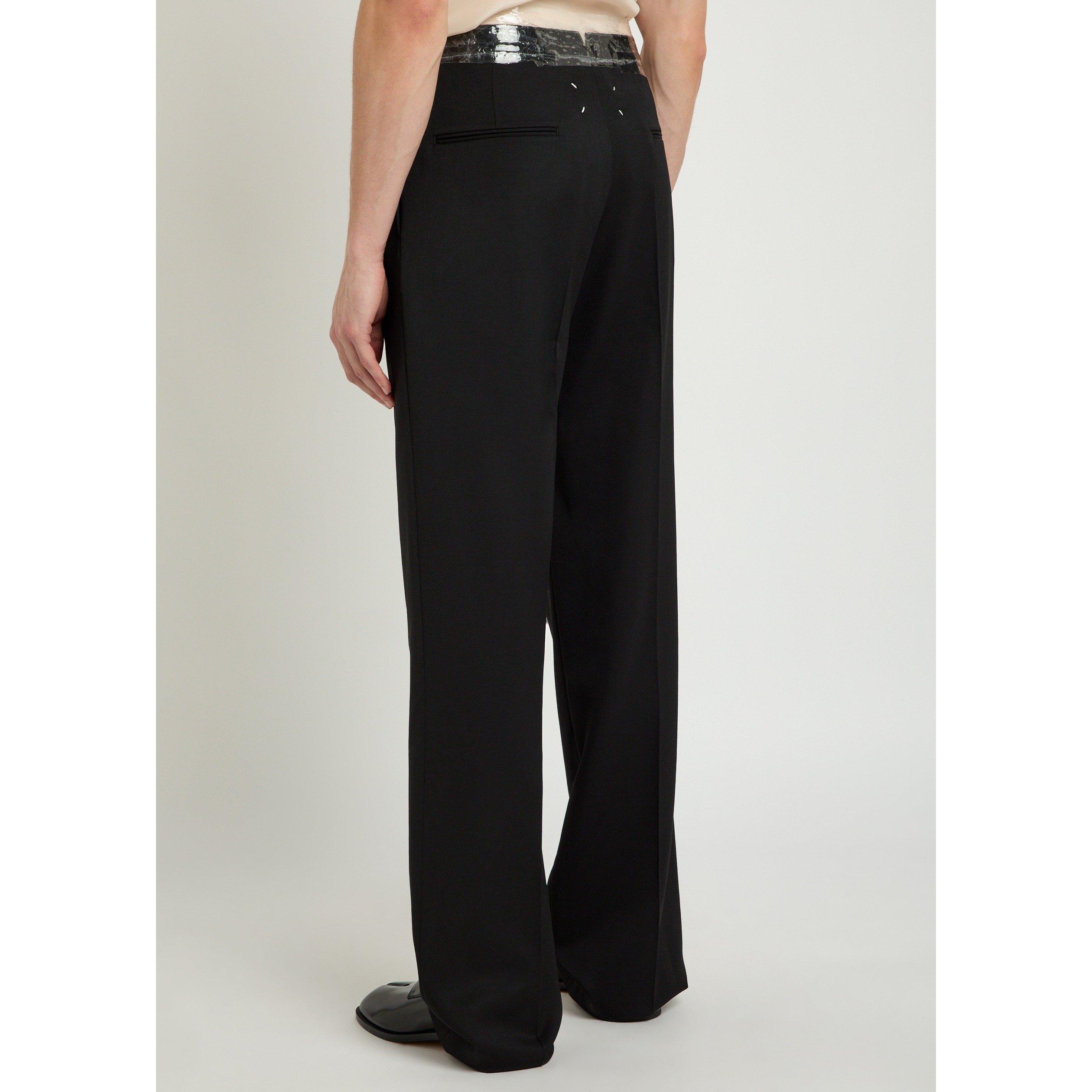 BLACK - Maison Margiela - MM LOOSE WOOL TROUSERS - 3