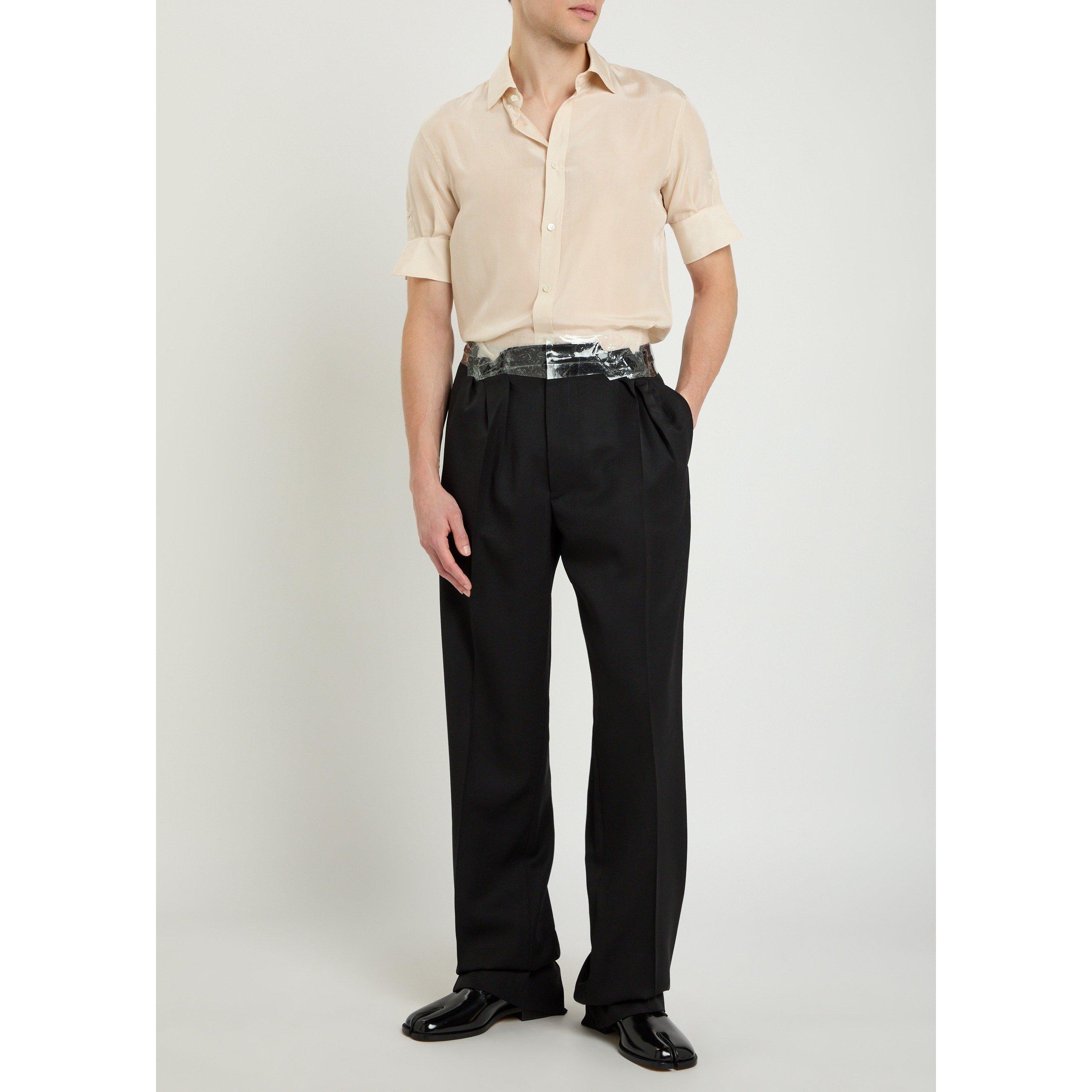 BLACK - Maison Margiela - MM LOOSE WOOL TROUSERS - 5
