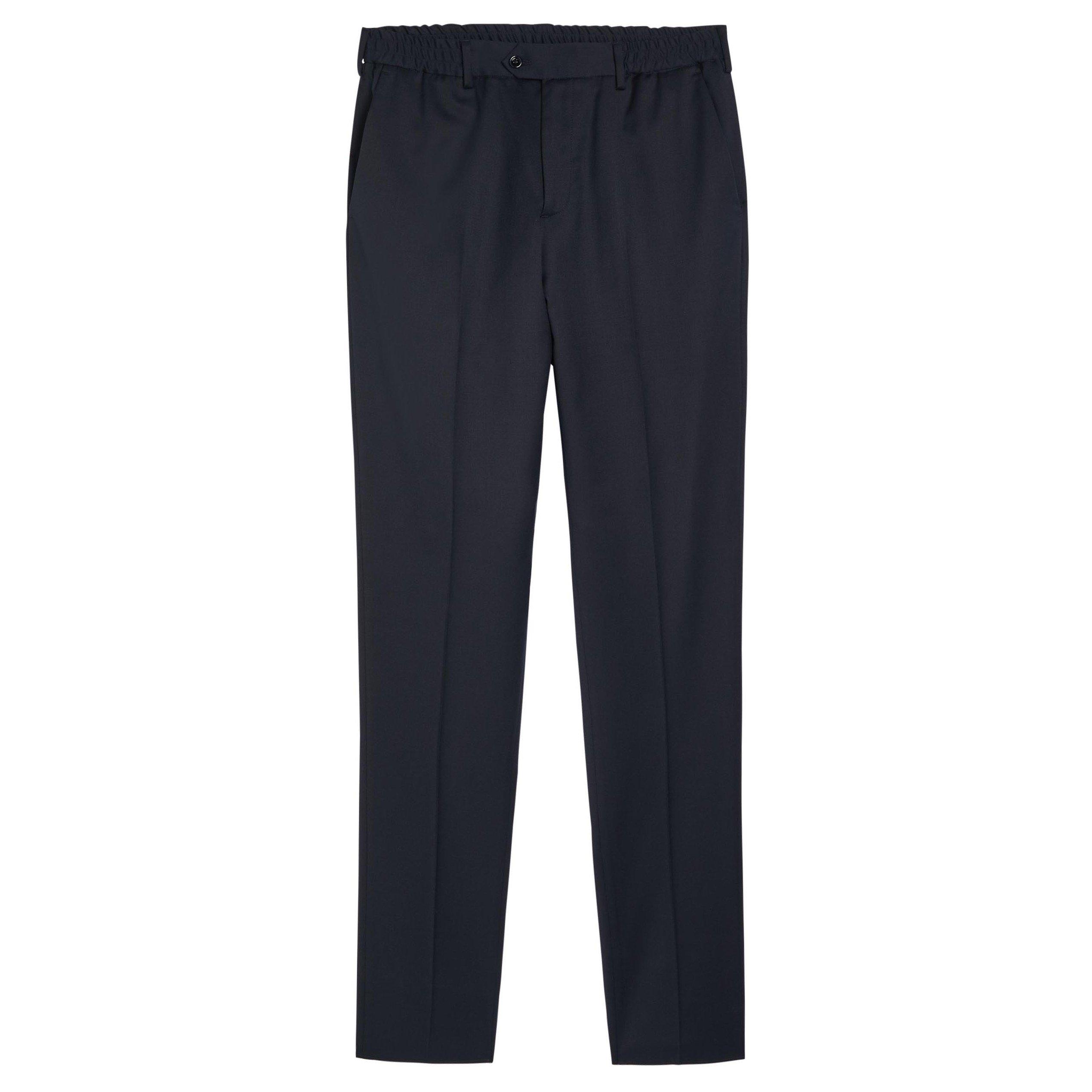 NAVY - Lardini - Men's Wool Straight-Leg Trousers - 1