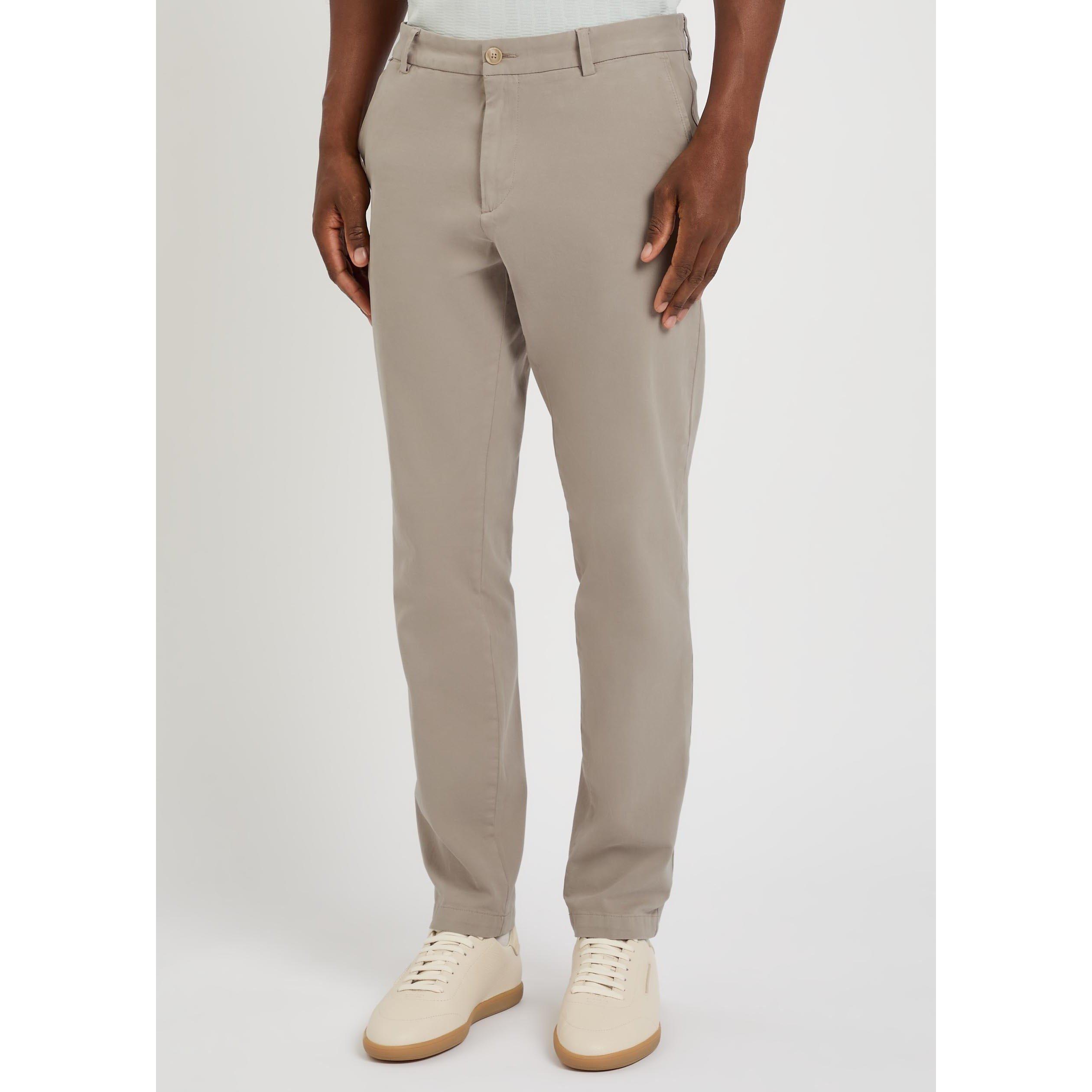 BEIGE - Boss - Men's Kane Cotton Straight Chinos - 2