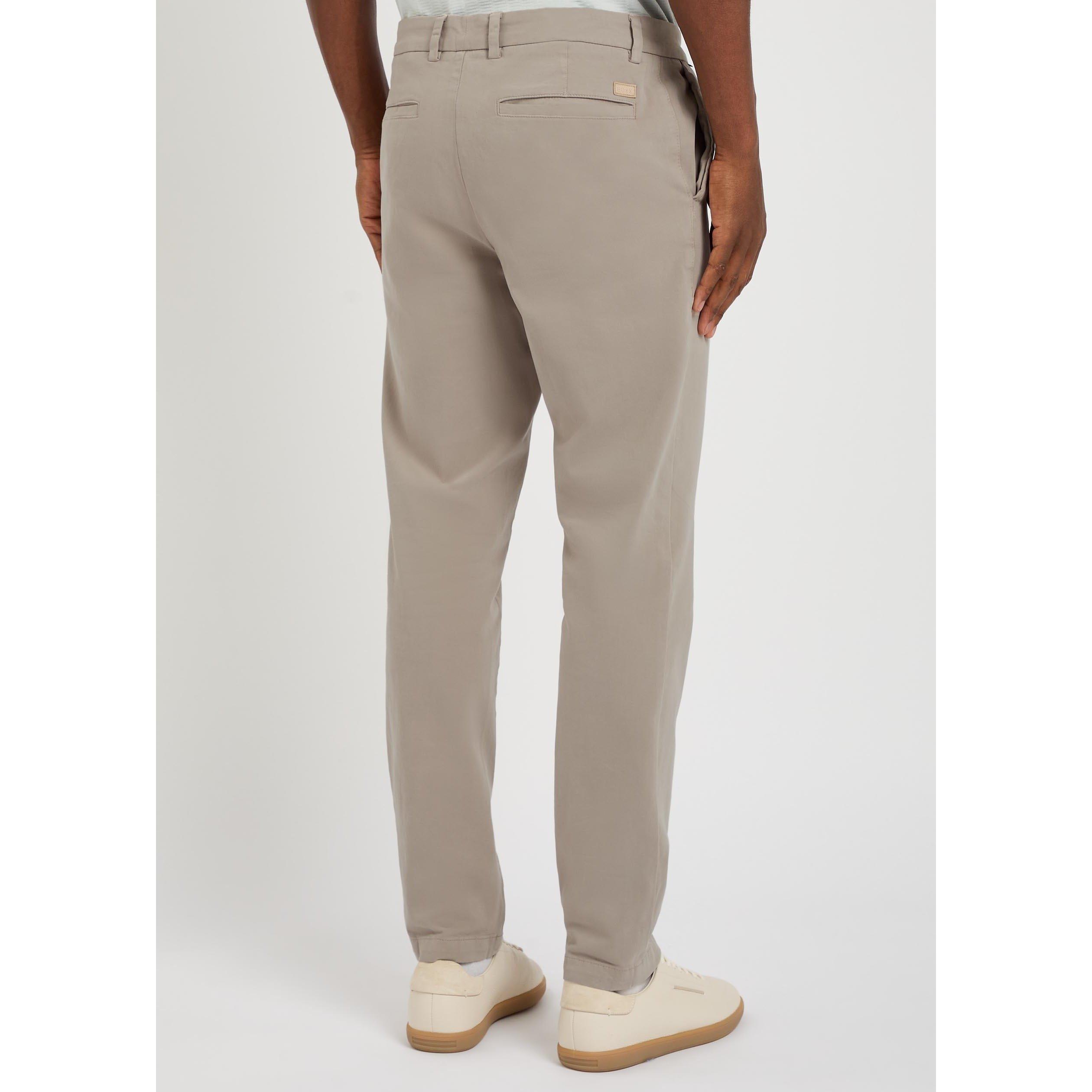 BEIGE - Boss - Men's Kane Cotton Straight Chinos - 3