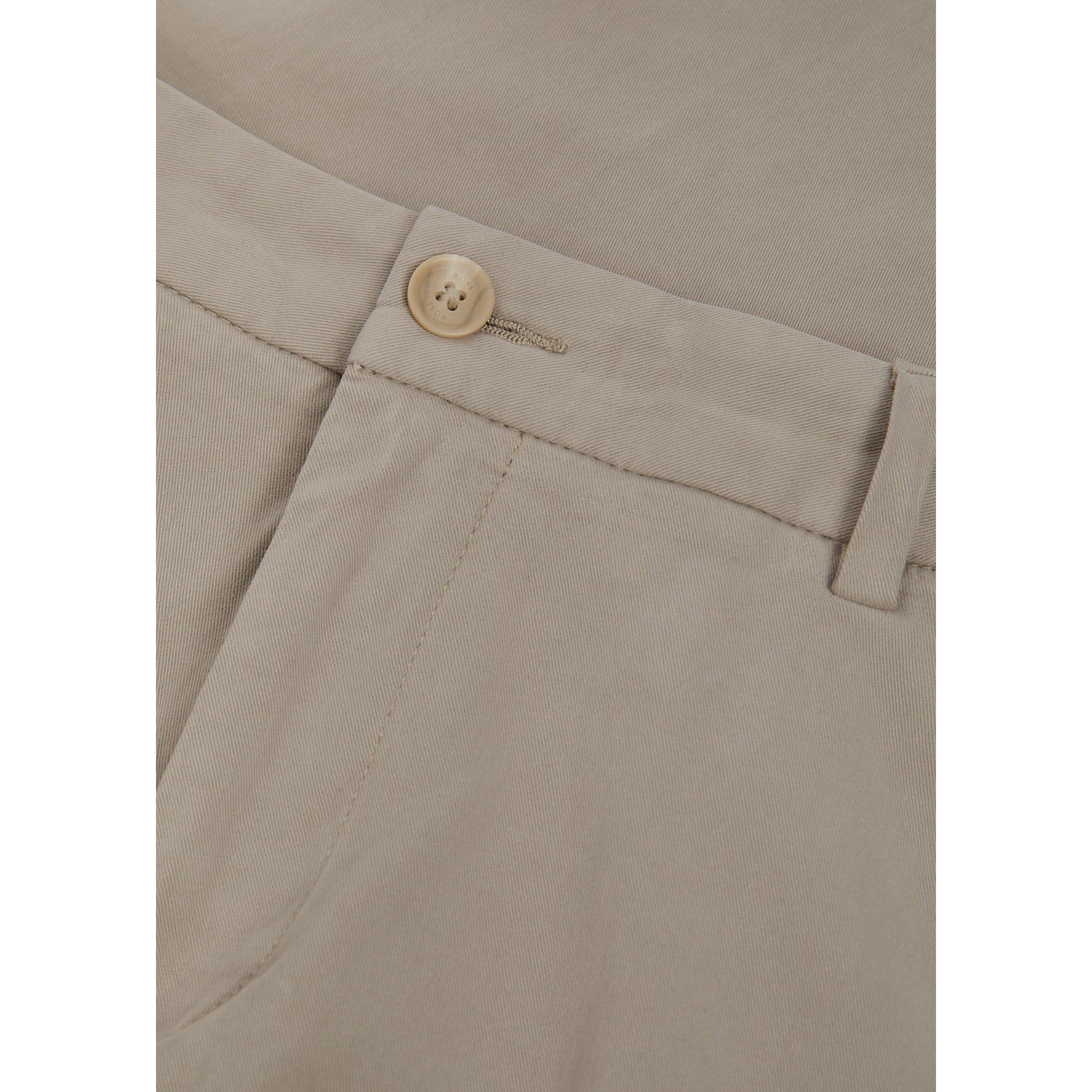 BEIGE - Boss - Men's Kane Cotton Straight Chinos - 4