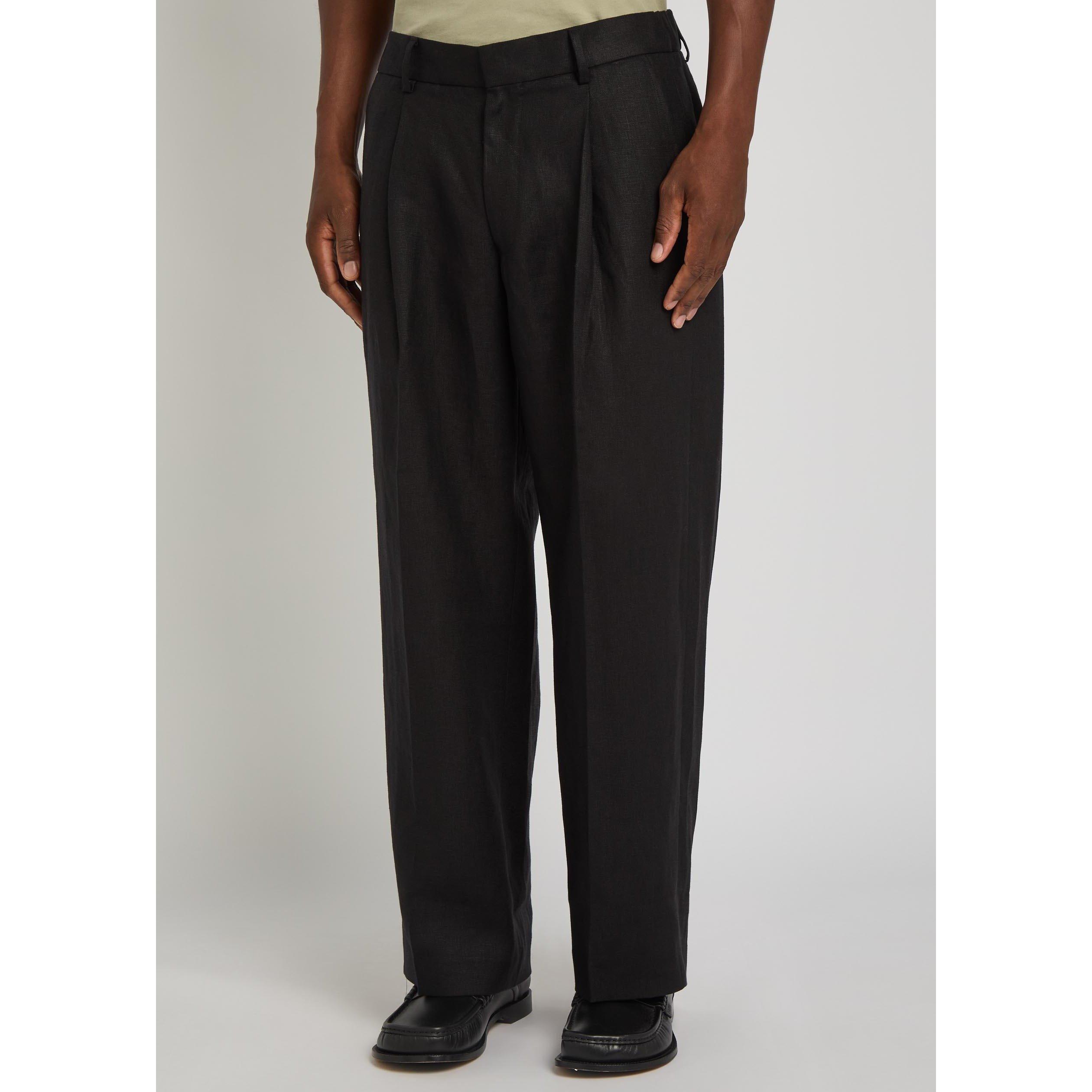 NN07 | Men's Kay Linen Double Pleat Relaxed-Fit Straight Leg
