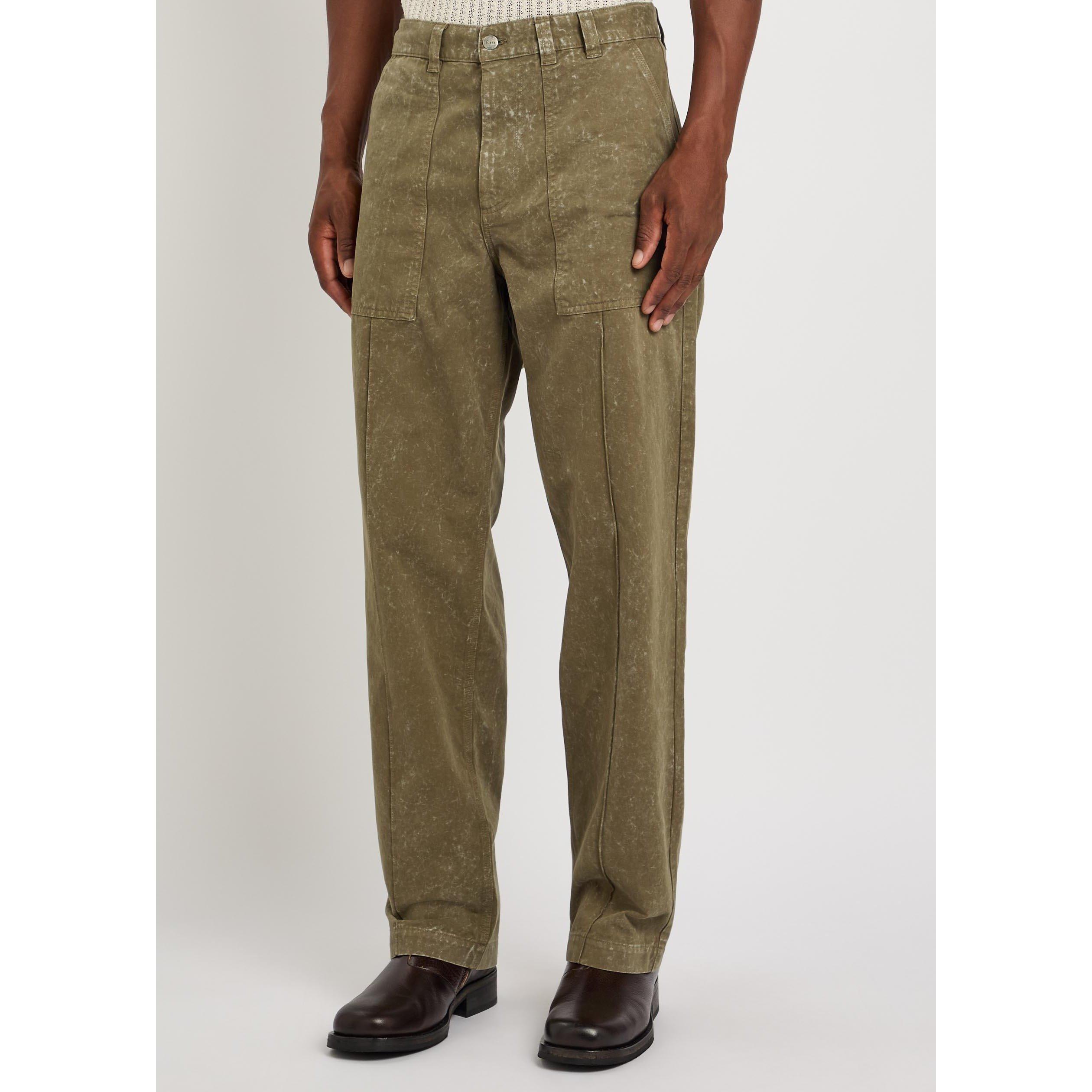 OLIVE - Foret - Men's Searcher Cotton Straight-Leg Trousers - 2