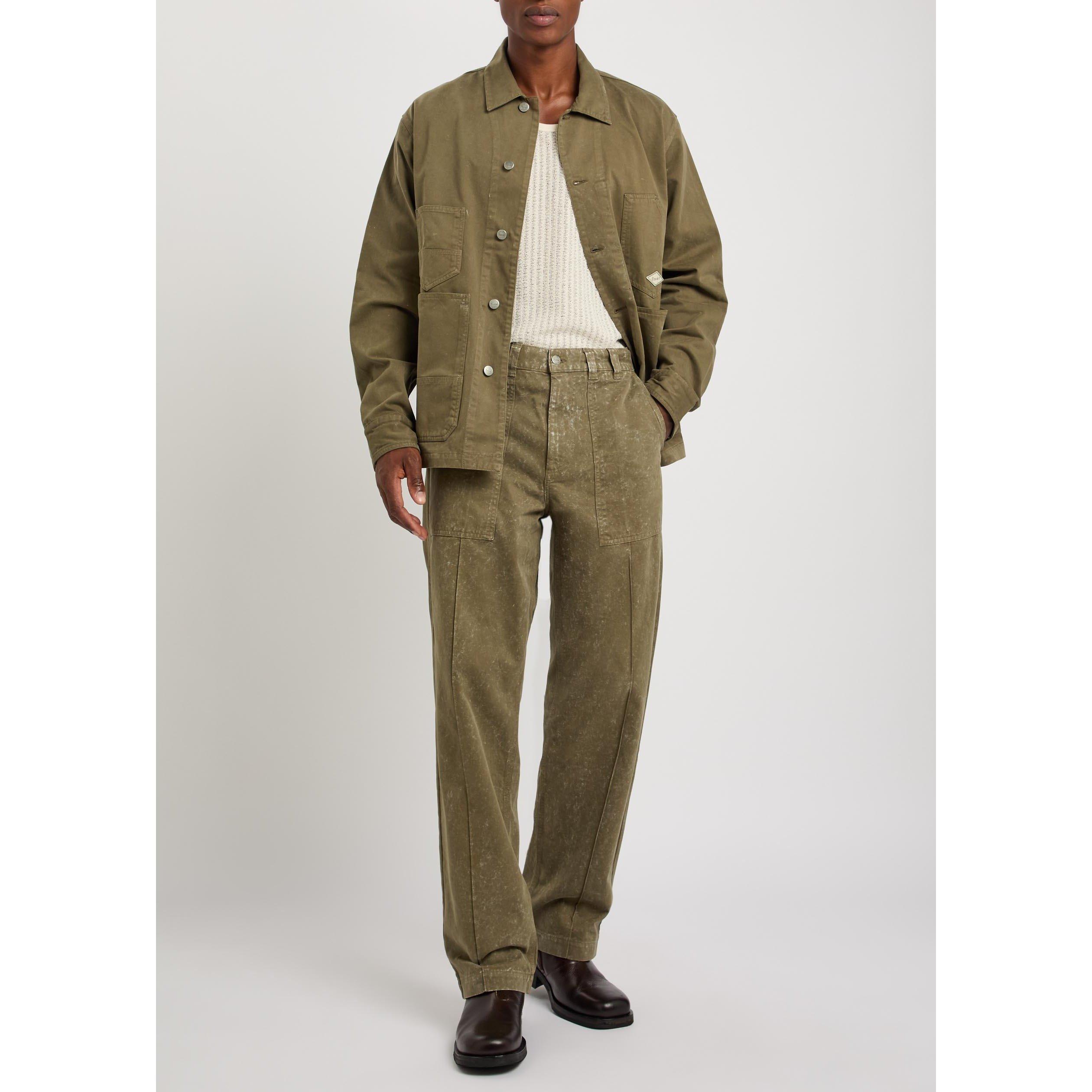 OLIVE - Foret - Men's Searcher Cotton Straight-Leg Trousers - 5