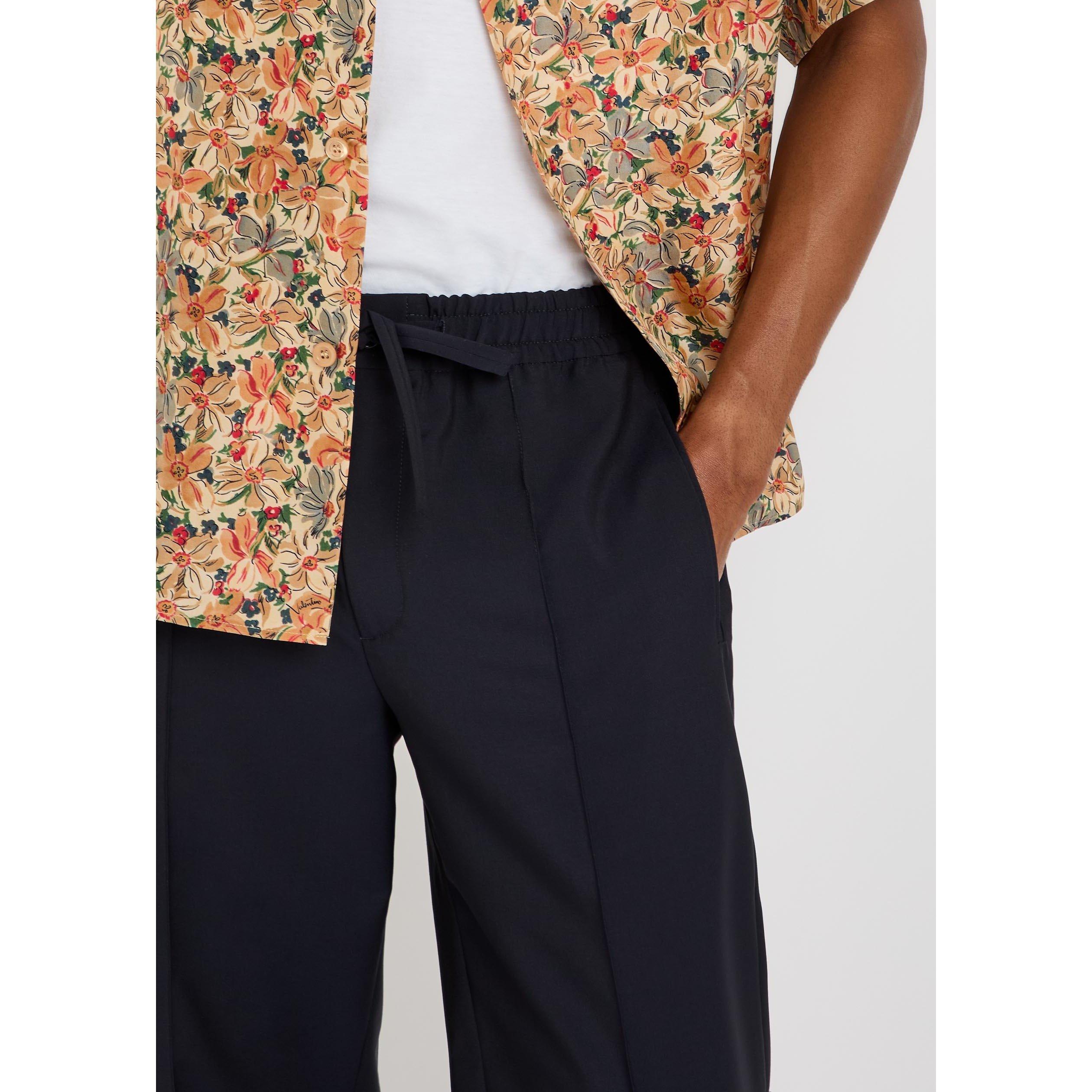 NAVY - Valentino - VAL TELA LANA MOHAIR TROUSER - 4
