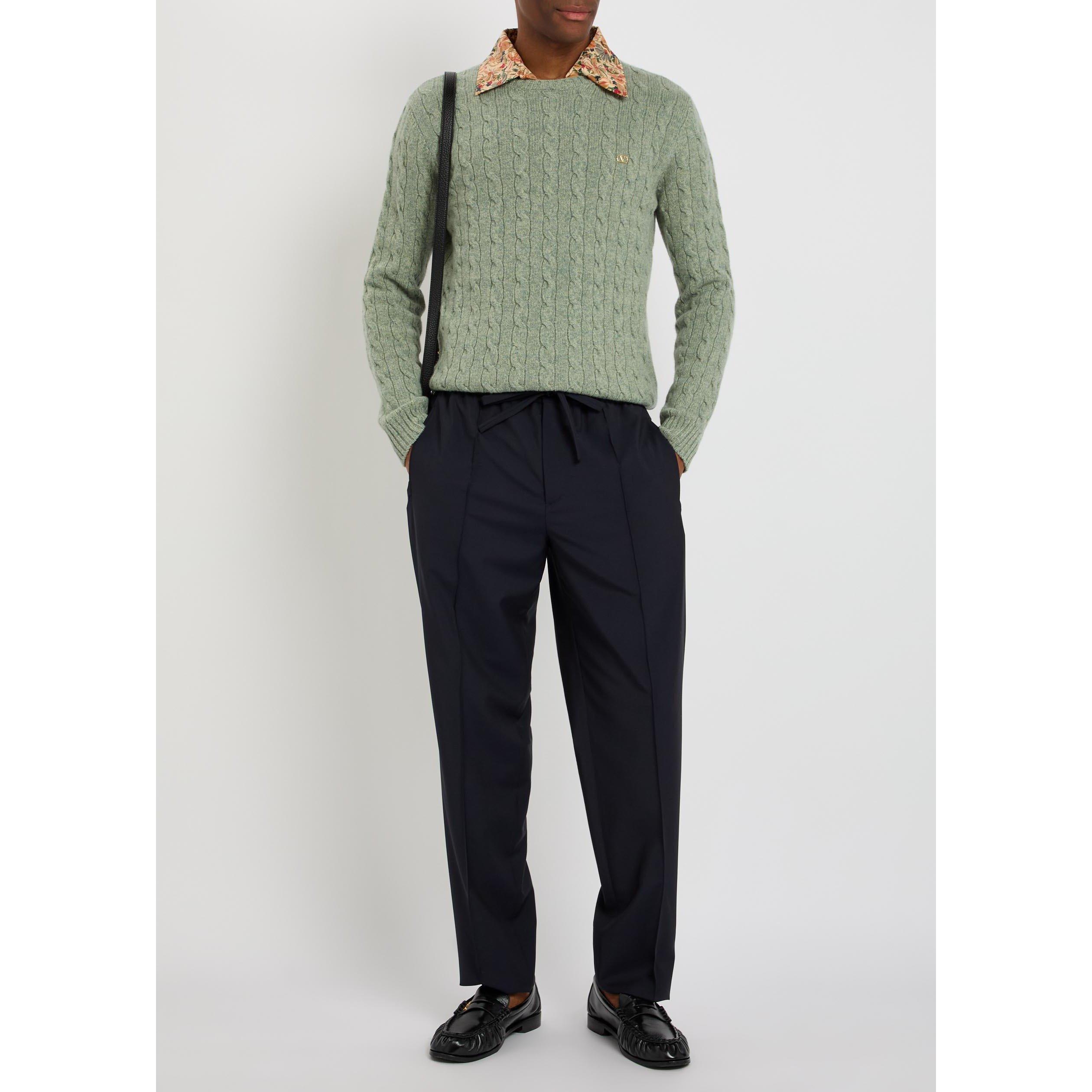 NAVY - Valentino - VAL TELA LANA MOHAIR TROUSER - 5